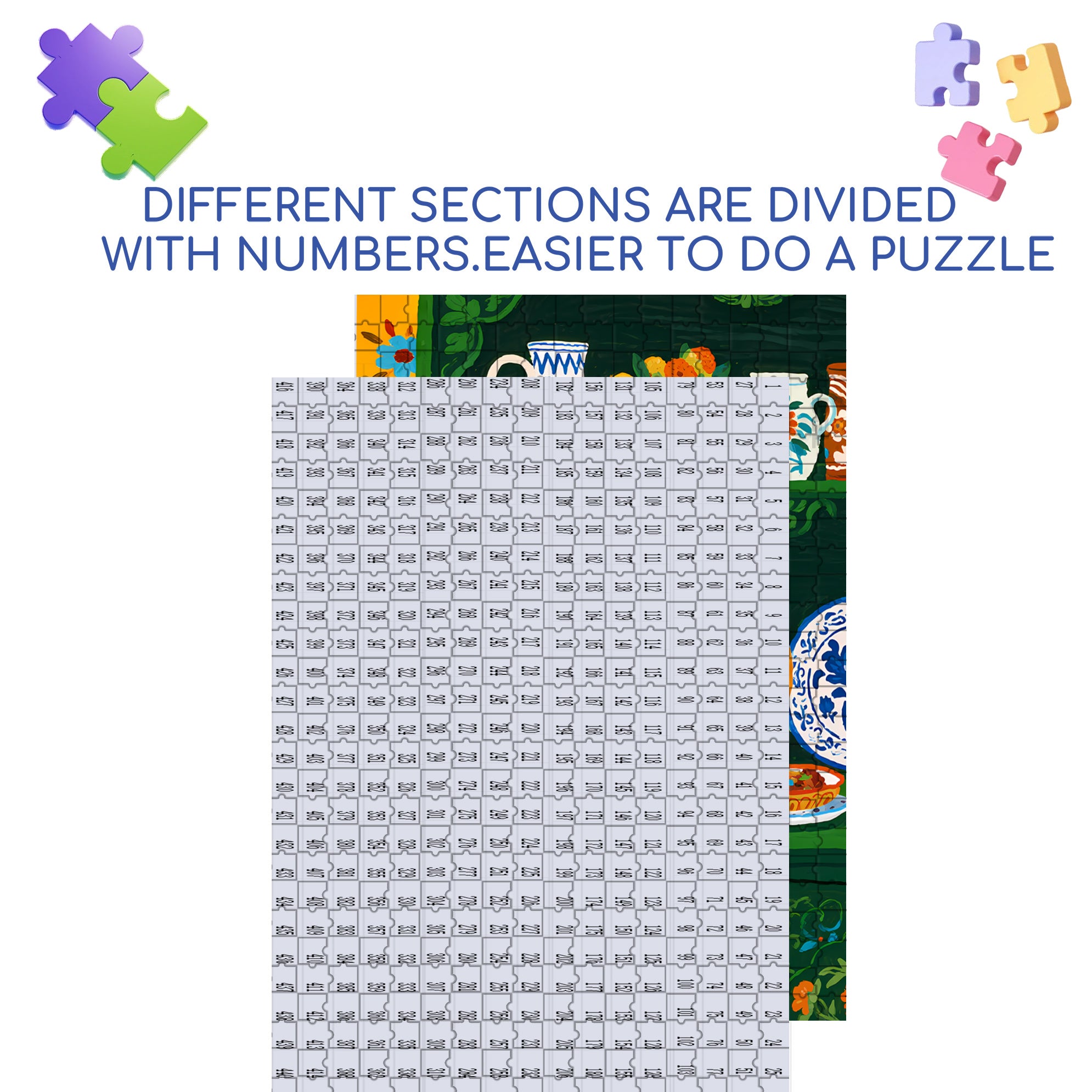 Cat On The Sideboard 500pcs/1000pcs Jigsaw Puzzle, Scratch-Resistant, Interactive Family Game & Brain-Boosting DIY Decor, Perfect for Halloween, Christmas & New Year Gifts, Family Puzzle Game