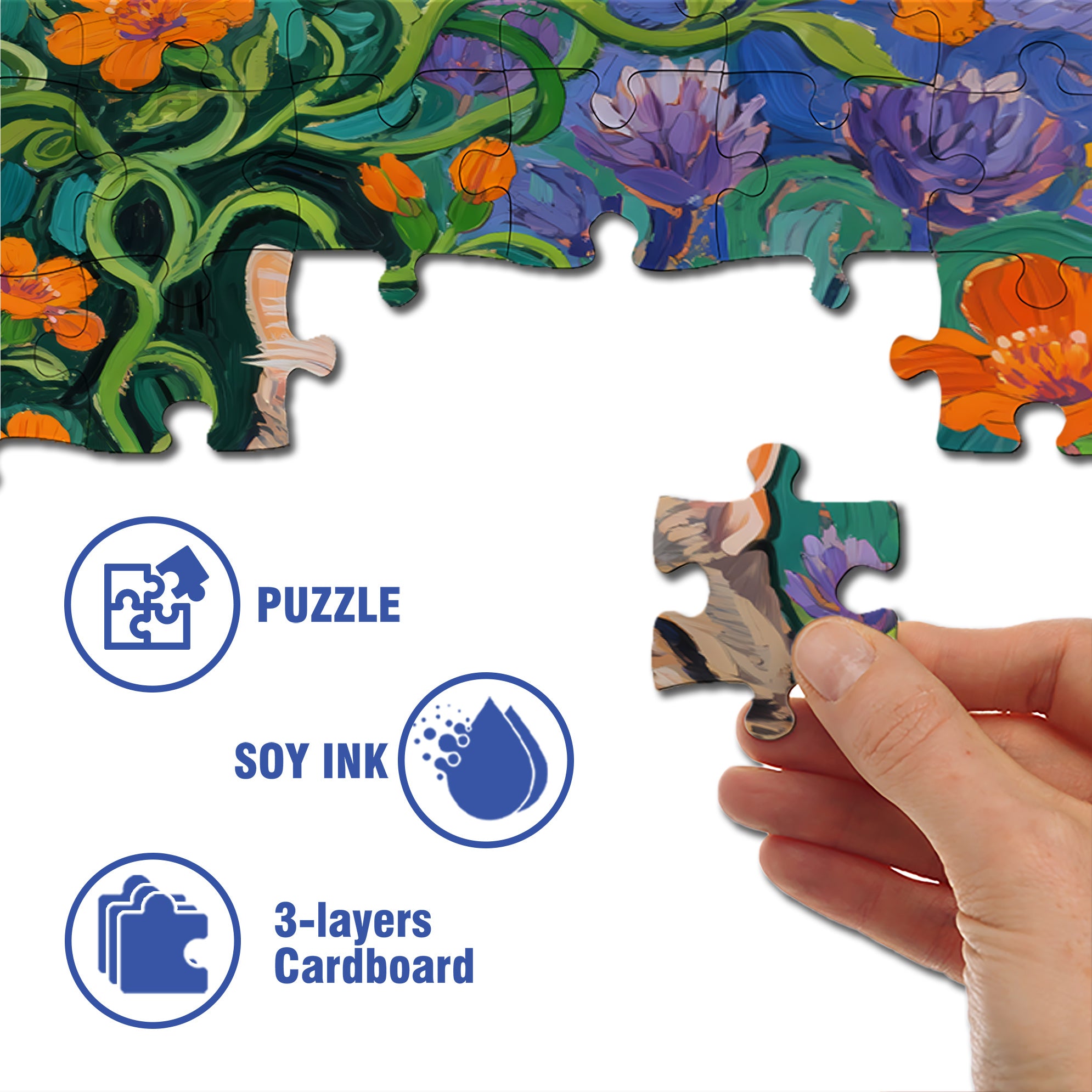 Cool Cat 500pcs/1000pcs Jigsaw Puzzle, Scratch-Resistant, Interactive Family Game & Brain-Boosting DIY Decor, Perfect for Halloween, Christmas & New Year Gifts, Family Puzzle Game