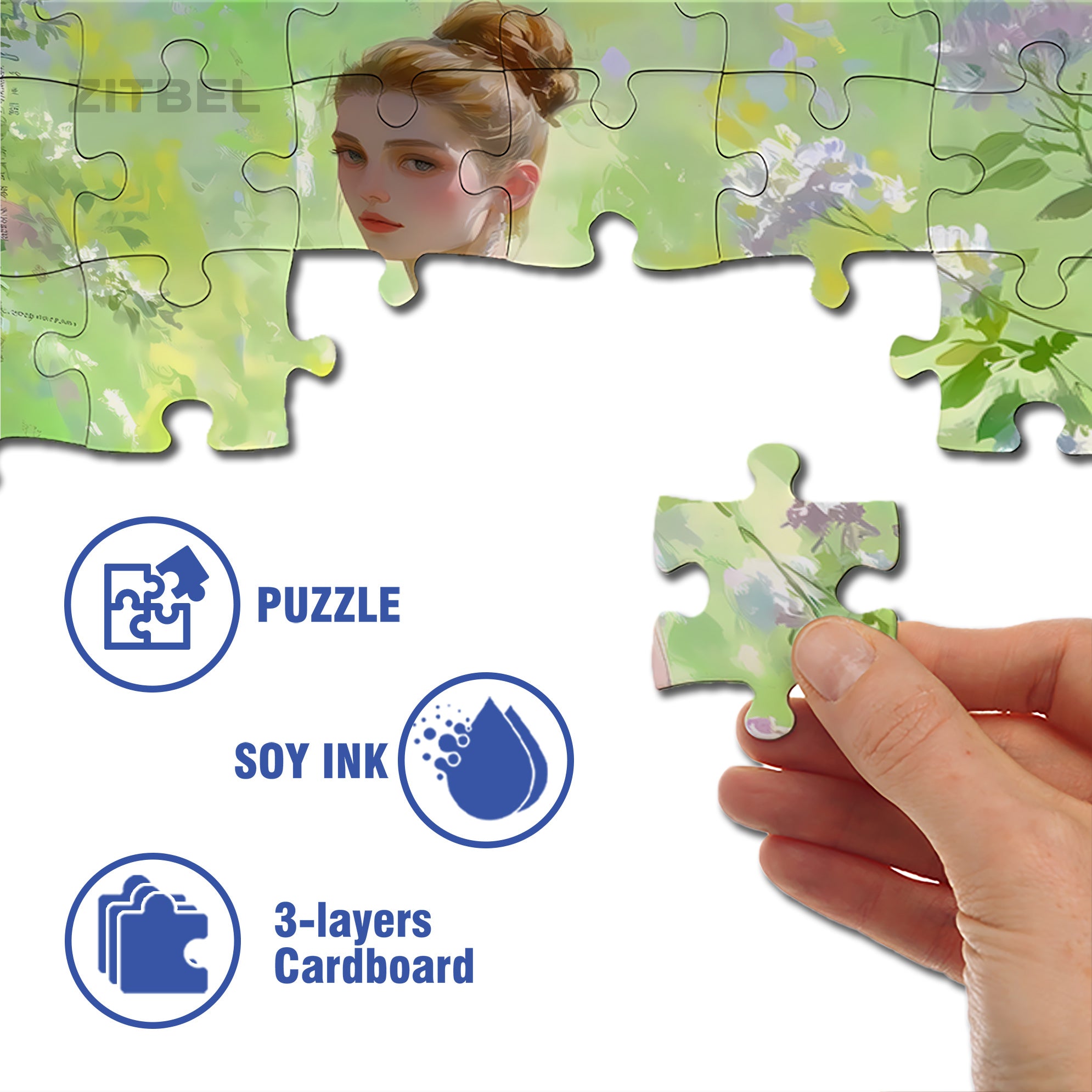 Flowing Dress 500pcs/1000pcs Jigsaw Puzzle, Scratch-Resistant, Interactive Family Game & Brain-Boosting DIY Decor, Perfect for Halloween, Christmas & New Year Gifts, Family Puzzle Game