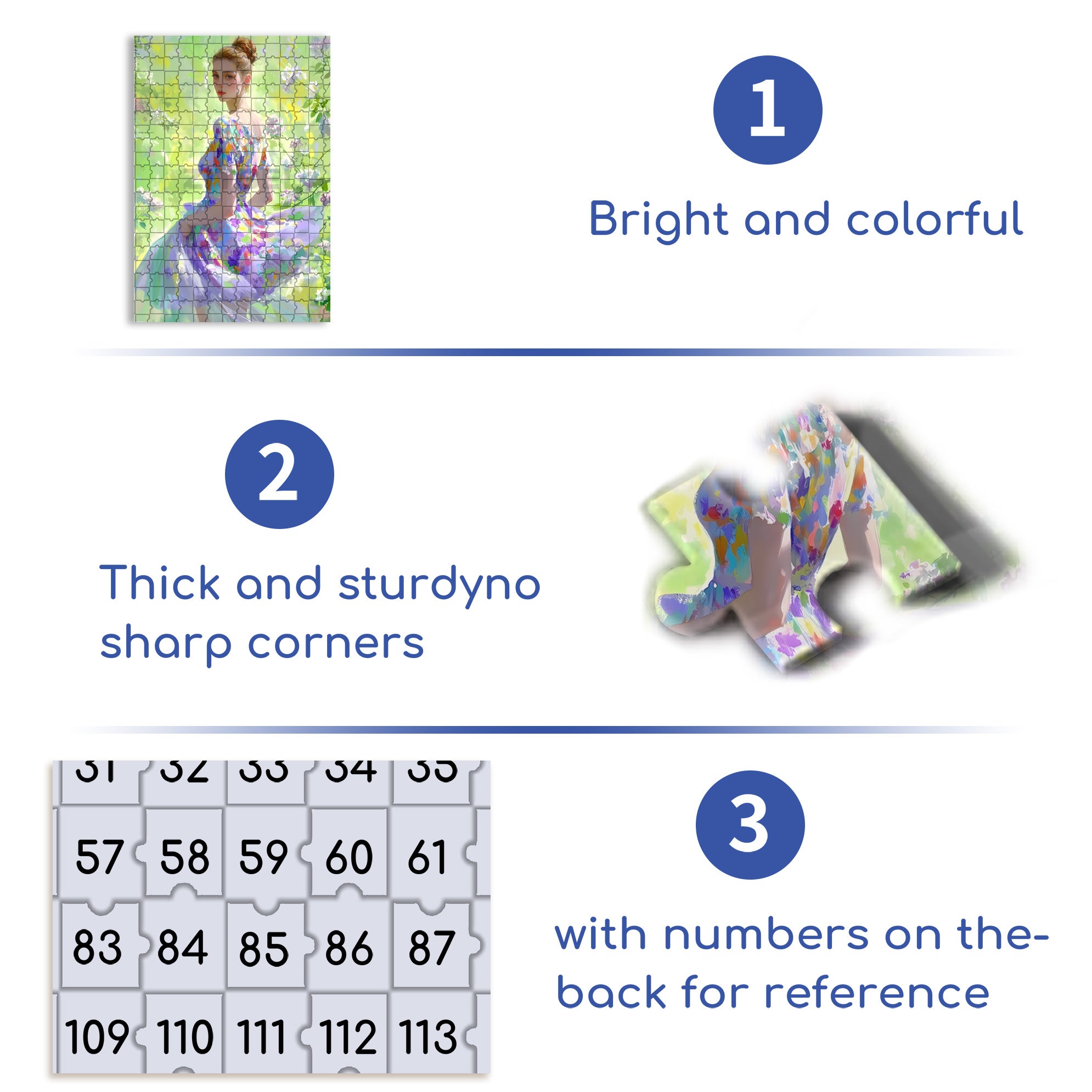 Flowing Dress 500pcs/1000pcs Jigsaw Puzzle, Scratch-Resistant, Interactive Family Game & Brain-Boosting DIY Decor, Perfect for Halloween, Christmas & New Year Gifts, Family Puzzle Game
