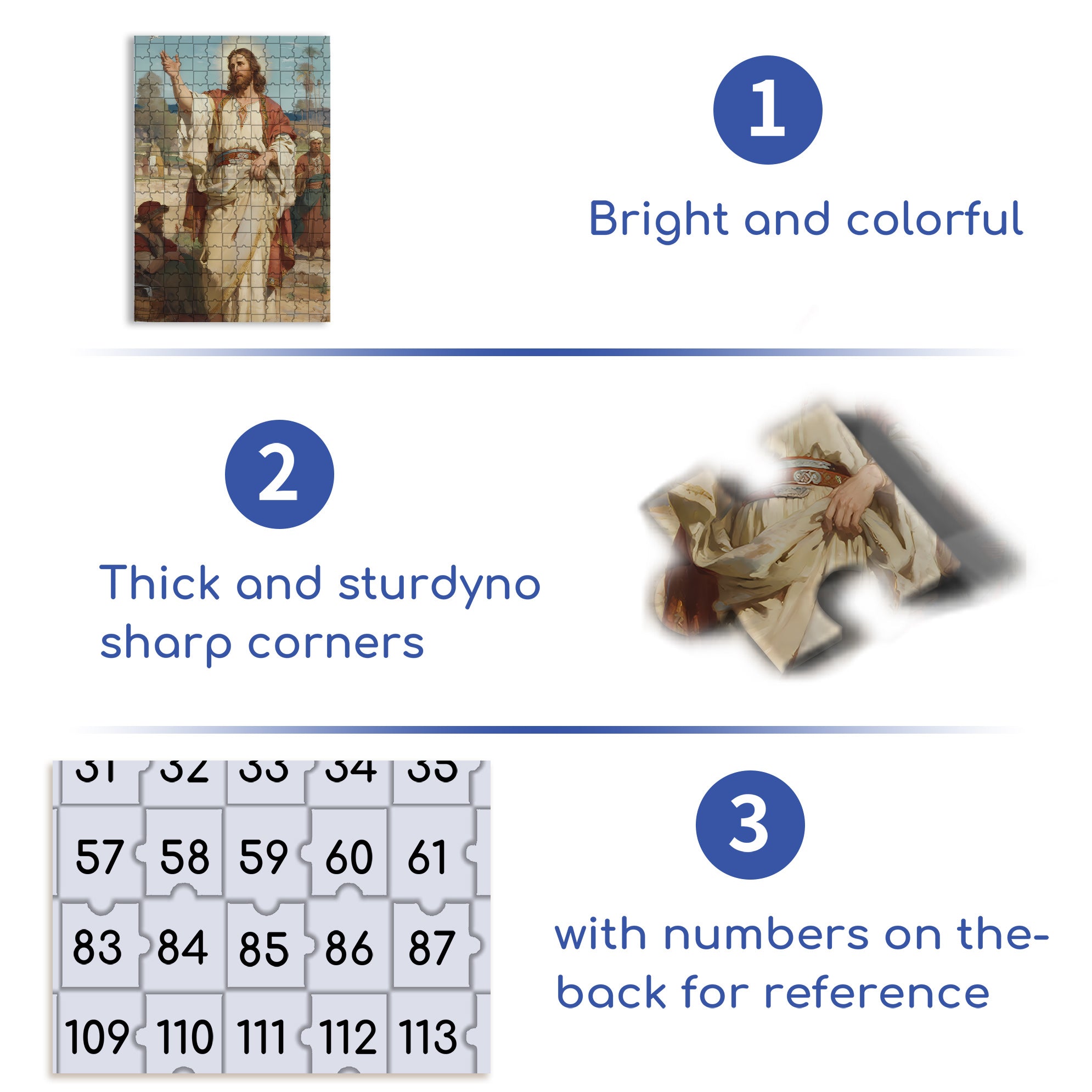 God Loves The World 500pcs/1000pcs Jigsaw Puzzle, Scratch-Resistant, Interactive Family Game & Brain-Boosting DIY Decor, Perfect for Halloween, Christmas & New Year Gifts, Family Puzzle Game