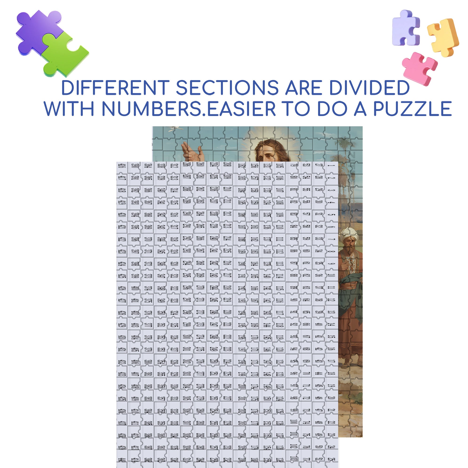 God Loves The World 500pcs/1000pcs Jigsaw Puzzle, Scratch-Resistant, Interactive Family Game & Brain-Boosting DIY Decor, Perfect for Halloween, Christmas & New Year Gifts, Family Puzzle Game