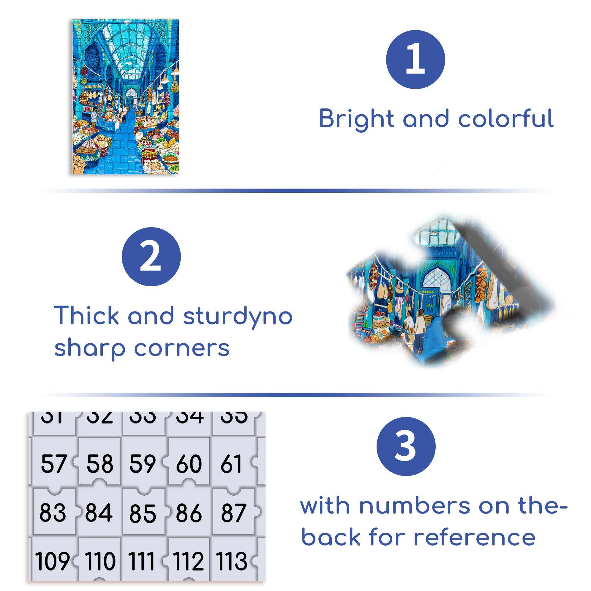 Indoor Market 500pcs/1000pcs Jigsaw Puzzle, Scratch-Resistant, Interactive Family Game & Brain-Boosting DIY Decor, Perfect for Halloween, Christmas & New Year Gifts, Family Puzzle Game