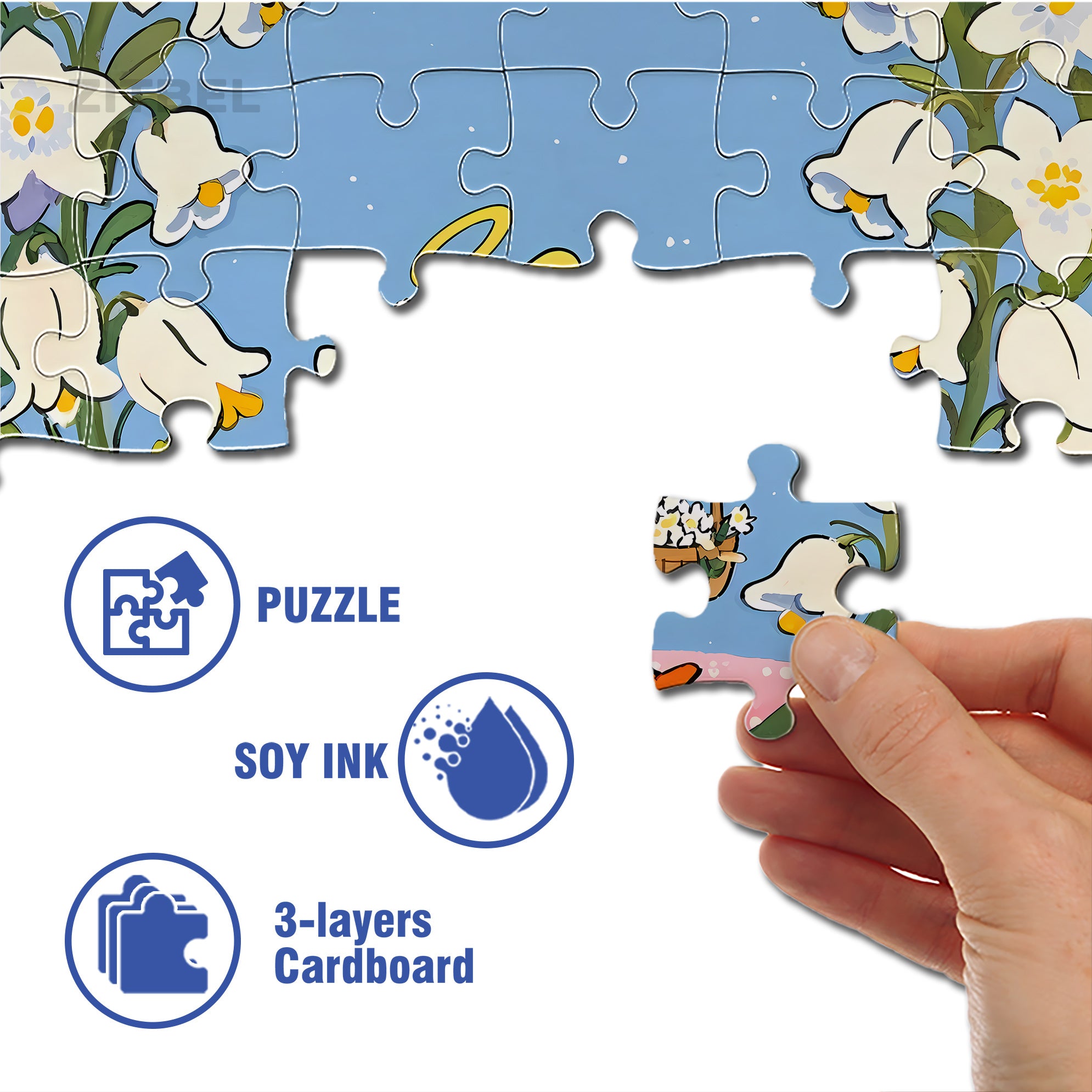 Kind Angel 500pcs/1000pcs Jigsaw Puzzle, Scratch-Resistant, Interactive Family Game & Brain-Boosting DIY Decor, Perfect for Halloween, Christmas & New Year Gifts, Family Puzzle Game