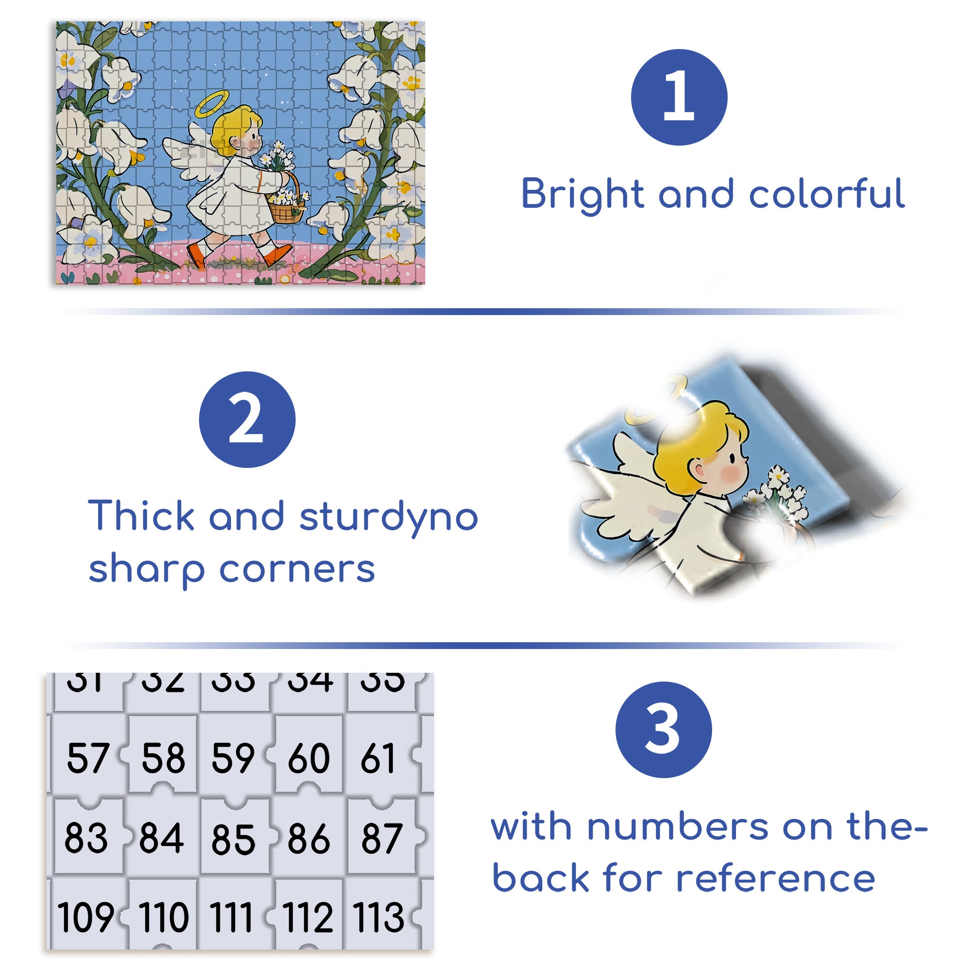 Kind Angel 500pcs/1000pcs Jigsaw Puzzle, Scratch-Resistant, Interactive Family Game & Brain-Boosting DIY Decor, Perfect for Halloween, Christmas & New Year Gifts, Family Puzzle Game
