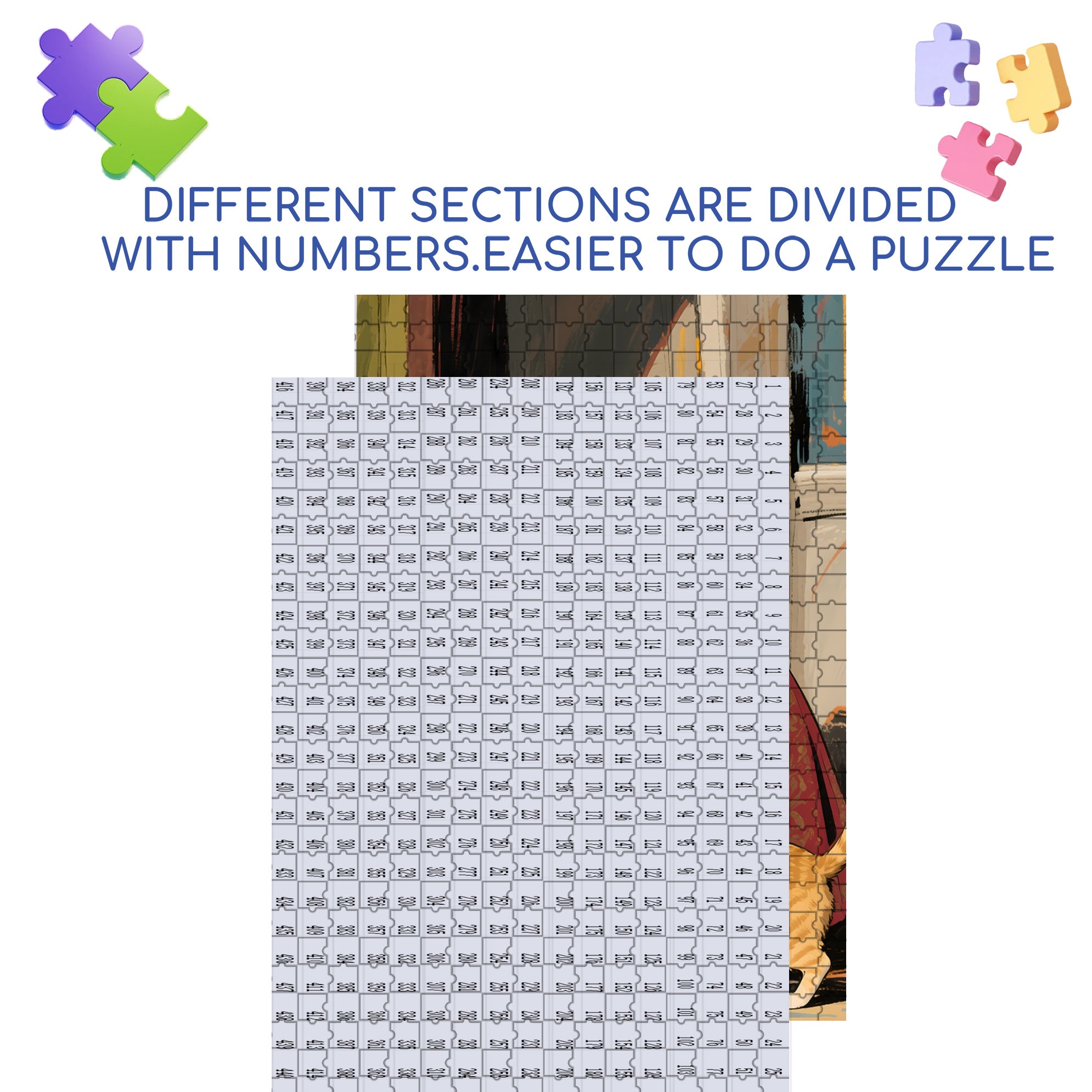 Let Me Take A Look 500pcs/1000pcs Jigsaw Puzzle, Scratch-Resistant, Interactive Family Game & Brain-Boosting DIY Decor, Perfect for Halloween, Christmas & New Year Gifts, Family Puzzle Game