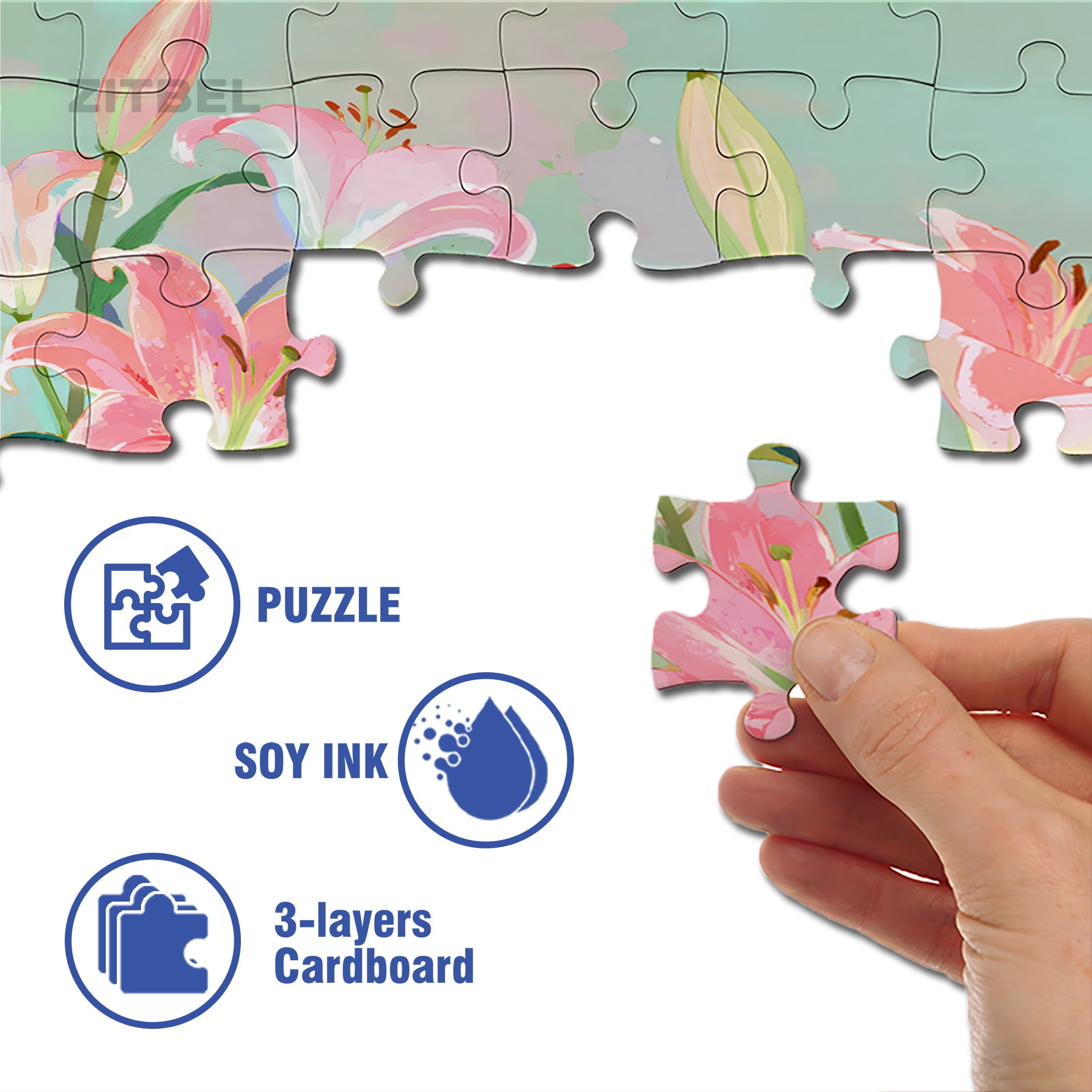 Lily And Cat 500pcs/1000pcs Jigsaw Puzzle, Scratch-Resistant, Interactive Family Game & Brain-Boosting DIY Decor, Perfect for Halloween, Christmas & New Year Gifts, Family Puzzle Game