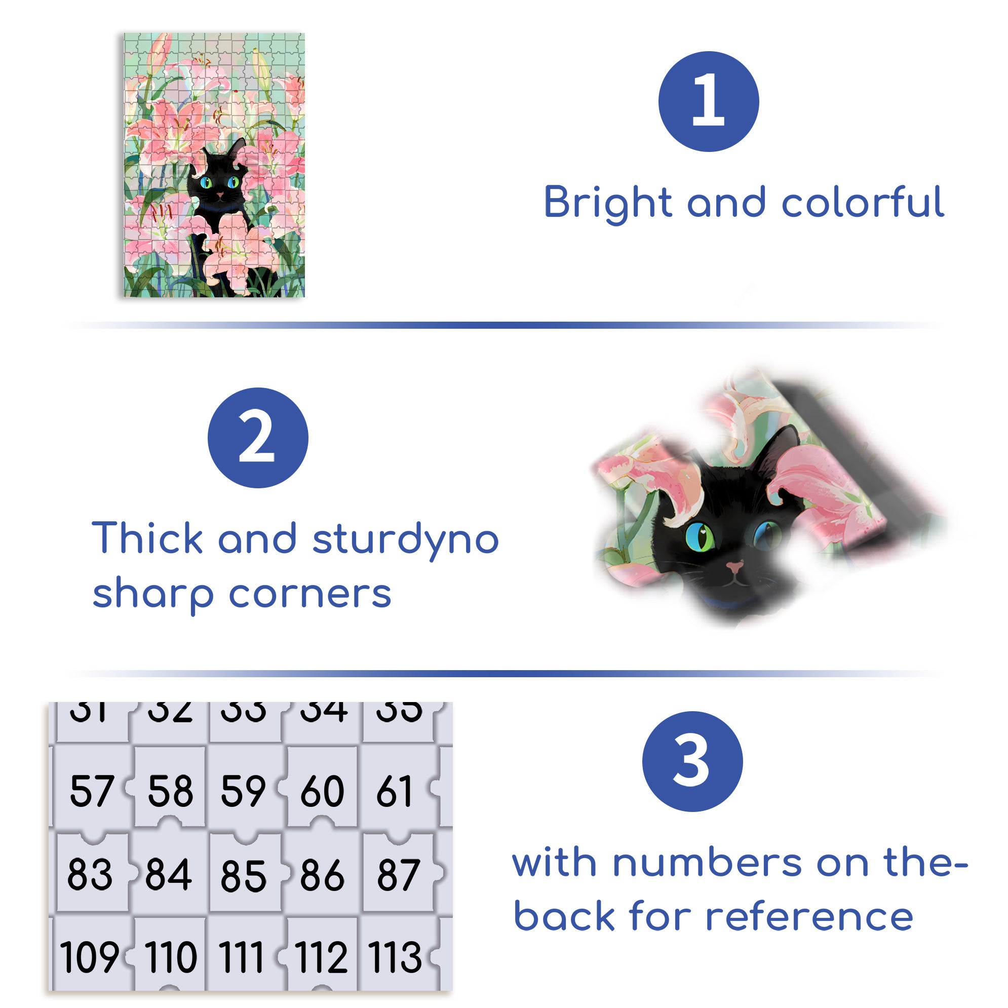 Lily And Cat 500pcs/1000pcs Jigsaw Puzzle, Scratch-Resistant, Interactive Family Game & Brain-Boosting DIY Decor, Perfect for Halloween, Christmas & New Year Gifts, Family Puzzle Game