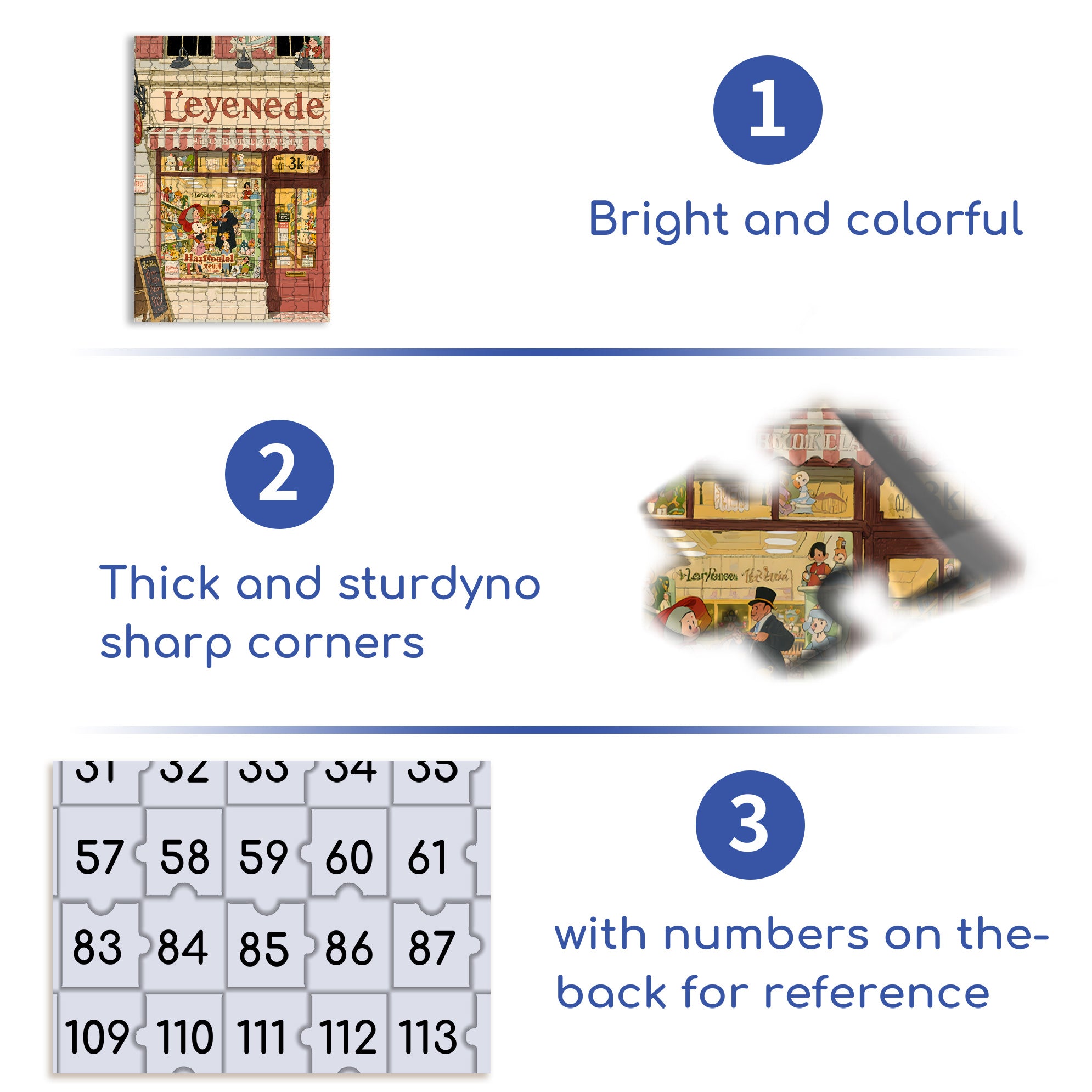 Little Shop 500pcs/1000pcs Jigsaw Puzzle, Scratch-Resistant, Interactive Family Game & Brain-Boosting DIY Decor, Perfect for Halloween, Christmas & New Year Gifts, Family Puzzle Game
