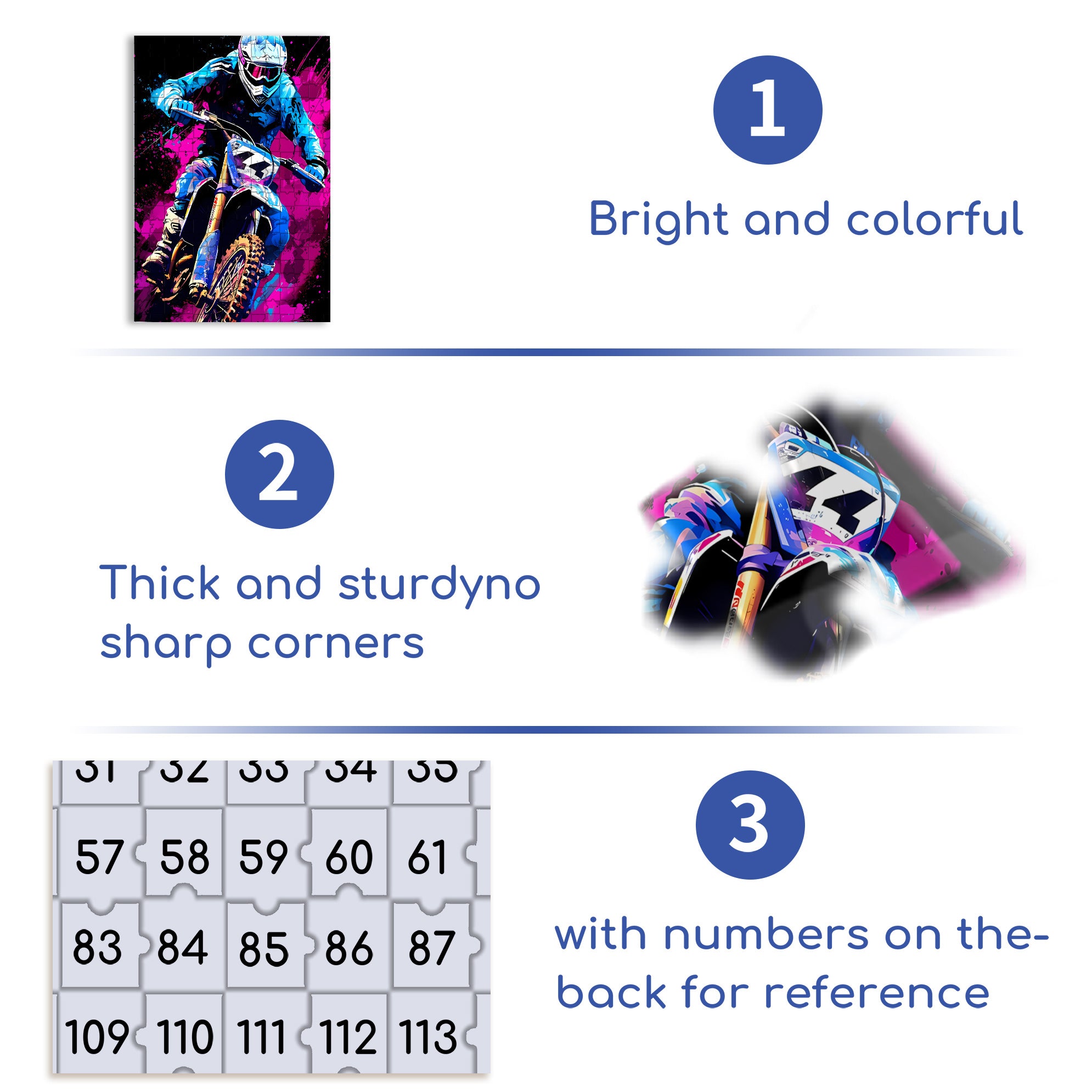 Motorbike 500pcs/1000pcs Jigsaw Puzzle, Scratch-Resistant, Interactive Family Game & Brain-Boosting DIY Decor, Perfect for Halloween, Christmas & New Year Gifts, Family Puzzle Game