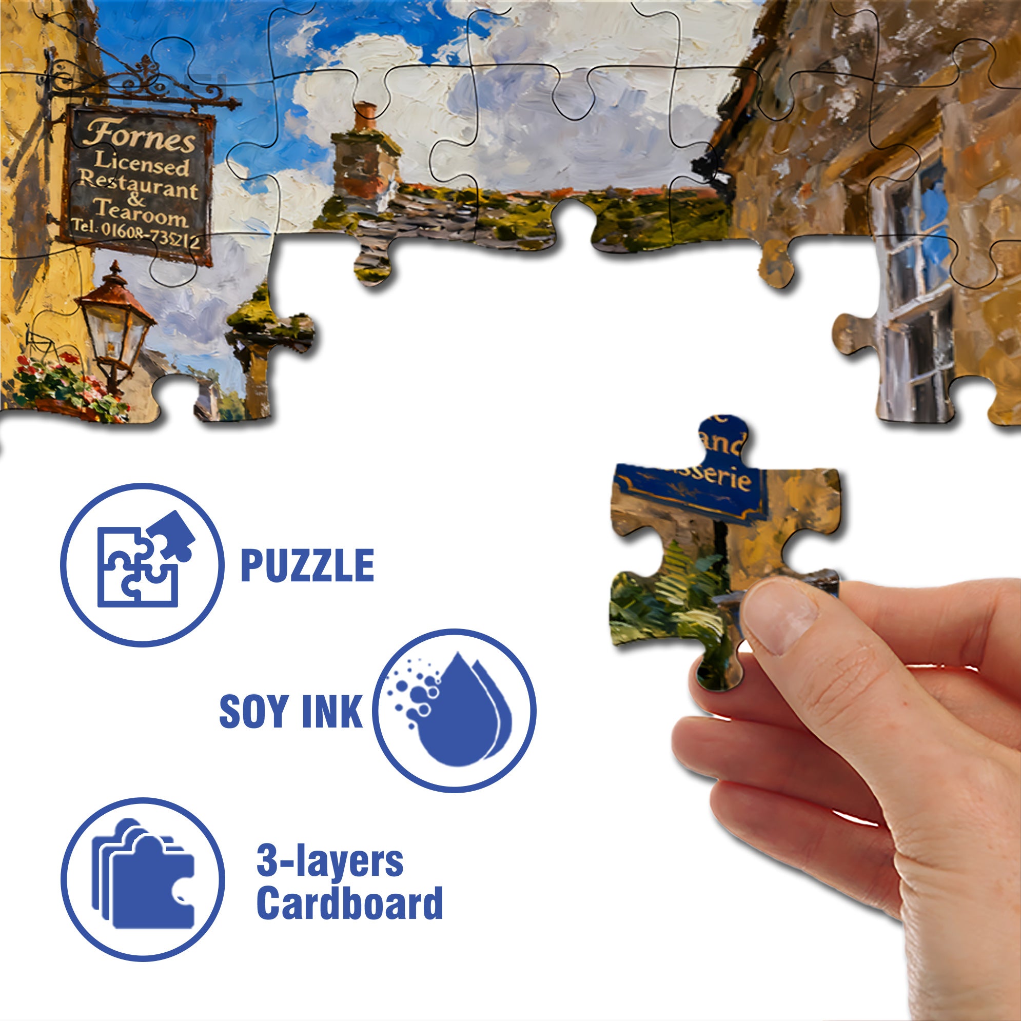 Narrow Alleys 500pcs/1000pcs Jigsaw Puzzle, Scratch-Resistant, Interactive Family Game & Brain-Boosting DIY Decor, Perfect for Halloween, Christmas & New Year Gifts, Family Puzzle Game