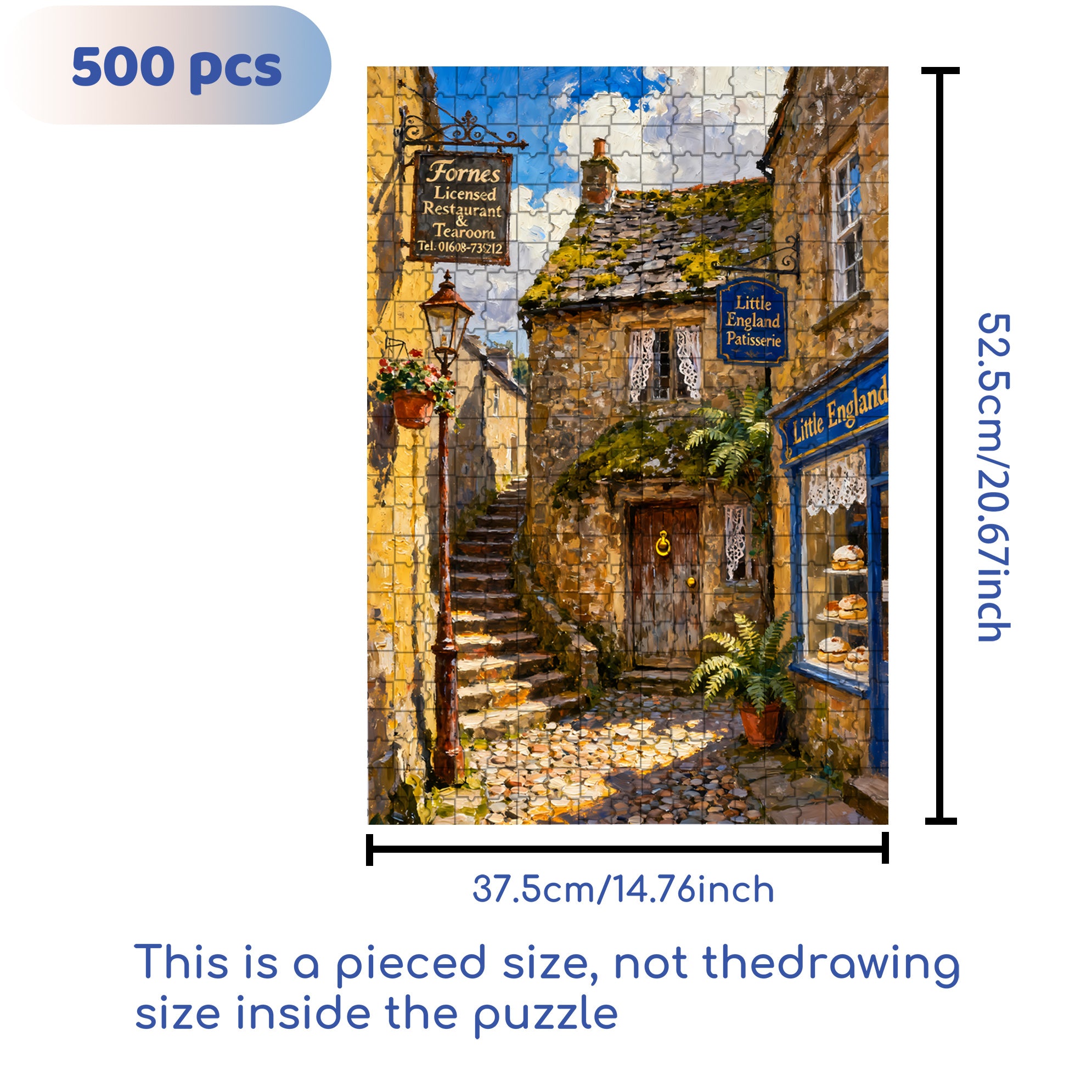 Narrow Alleys 500pcs/1000pcs Jigsaw Puzzle, Scratch-Resistant, Interactive Family Game & Brain-Boosting DIY Decor, Perfect for Halloween, Christmas & New Year Gifts, Family Puzzle Game