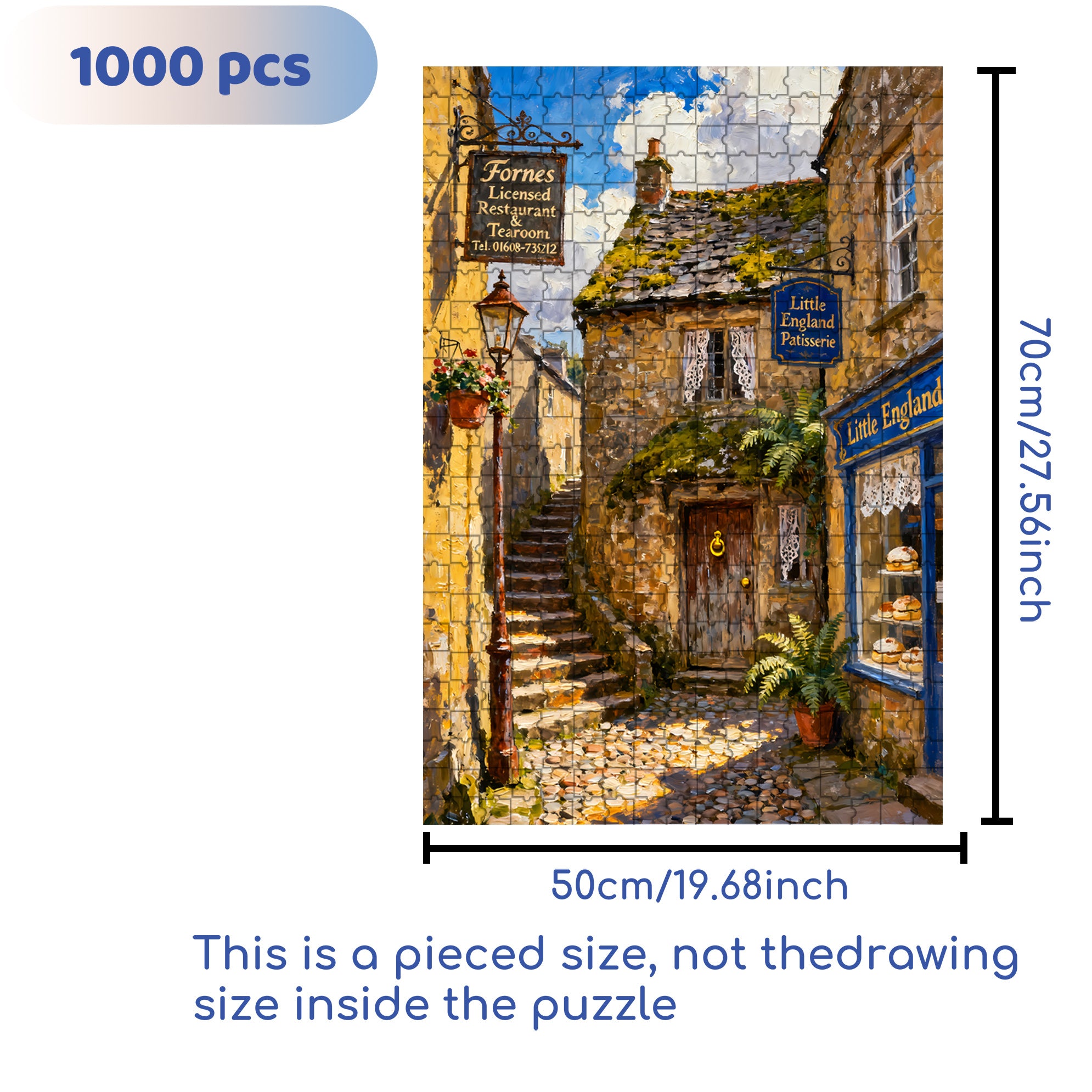 Narrow Alleys 500pcs/1000pcs Jigsaw Puzzle, Scratch-Resistant, Interactive Family Game & Brain-Boosting DIY Decor, Perfect for Halloween, Christmas & New Year Gifts, Family Puzzle Game