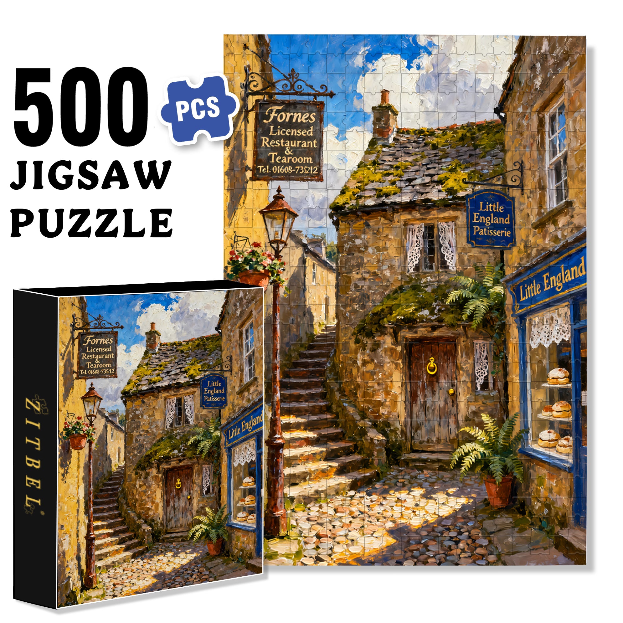 Narrow Alleys 500pcs/1000pcs Jigsaw Puzzle, Scratch-Resistant, Interactive Family Game & Brain-Boosting DIY Decor, Perfect for Halloween, Christmas & New Year Gifts, Family Puzzle Game