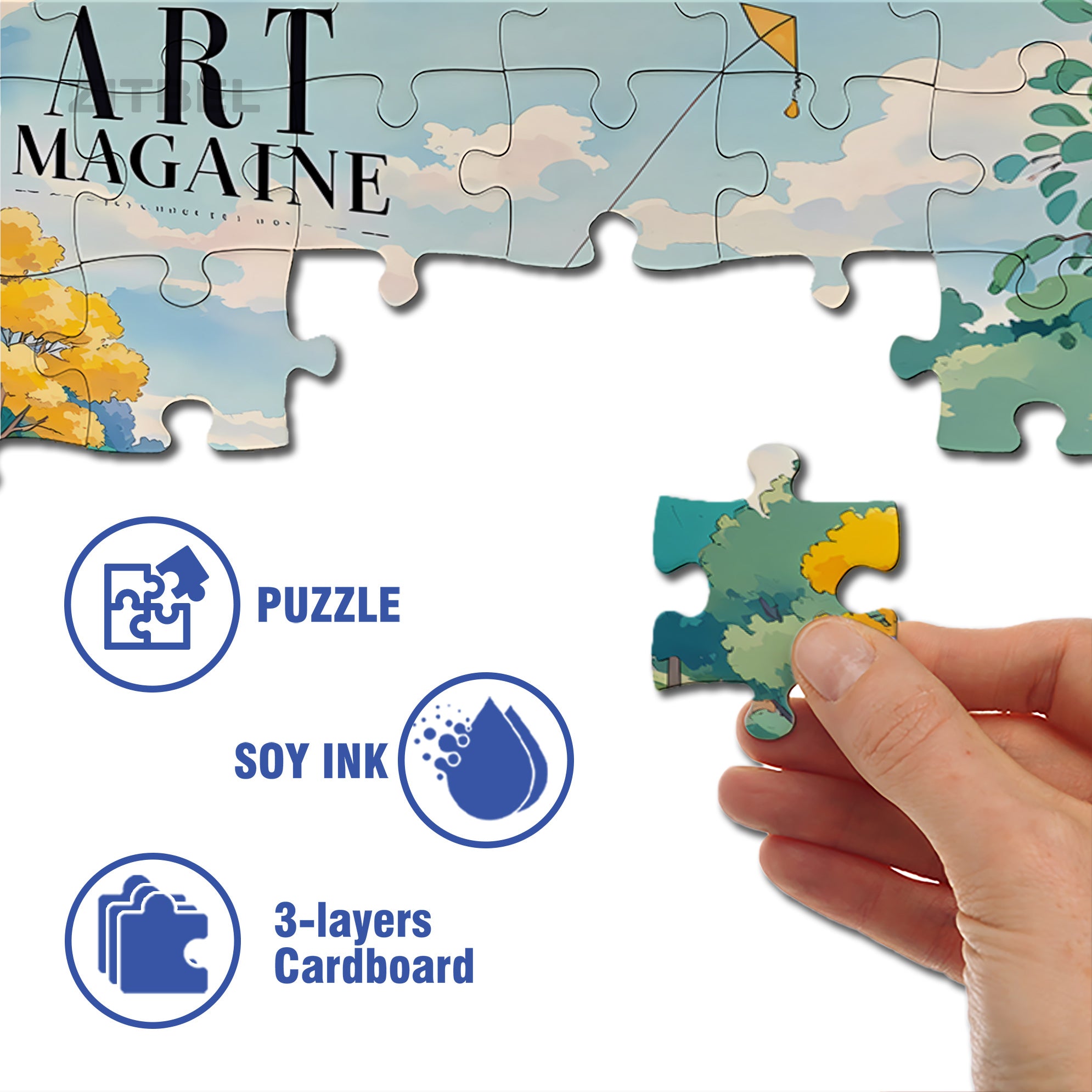 Outdoor 500pcs/1000pcs Jigsaw Puzzle, Scratch-Resistant, Interactive Family Game & Brain-Boosting DIY Decor, Perfect for Halloween, Christmas & New Year Gifts, Family Puzzle Game