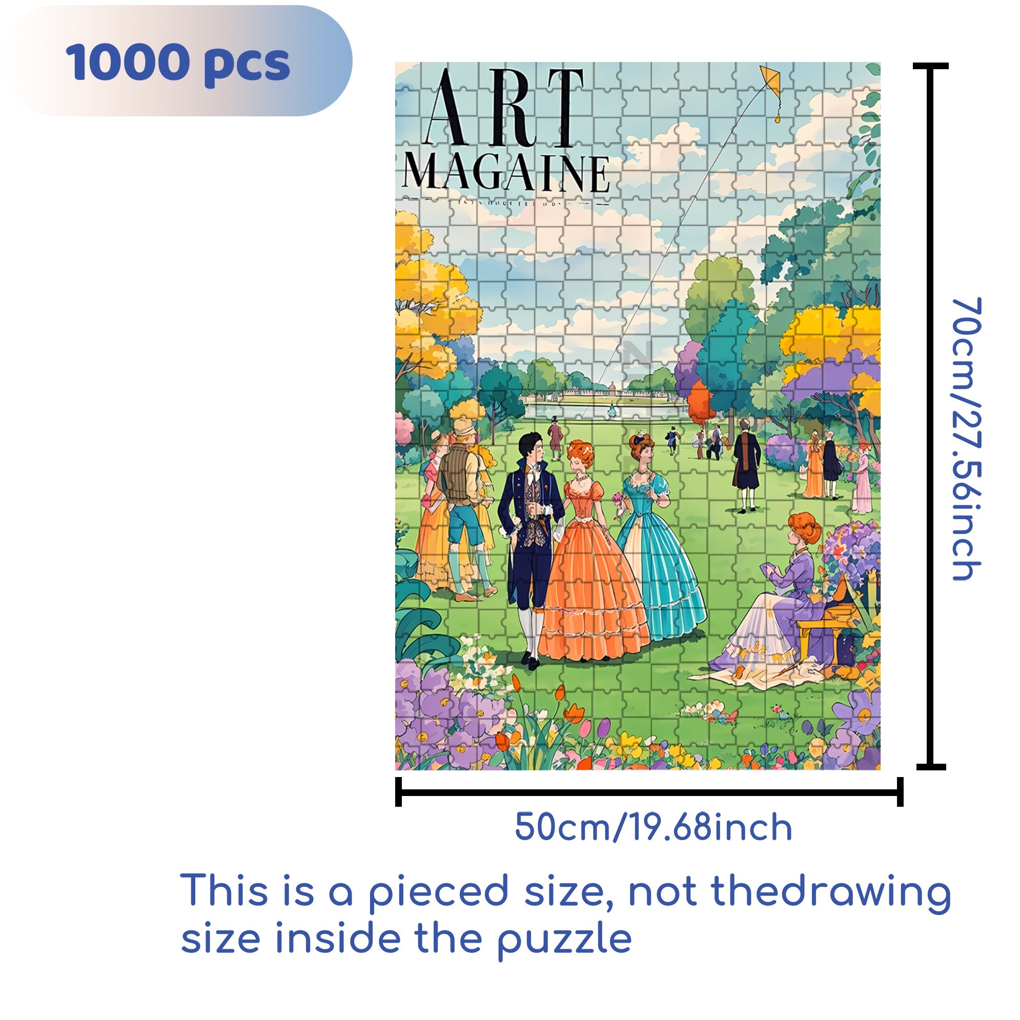 Outdoor 500pcs/1000pcs Jigsaw Puzzle, Scratch-Resistant, Interactive Family Game & Brain-Boosting DIY Decor, Perfect for Halloween, Christmas & New Year Gifts, Family Puzzle Game