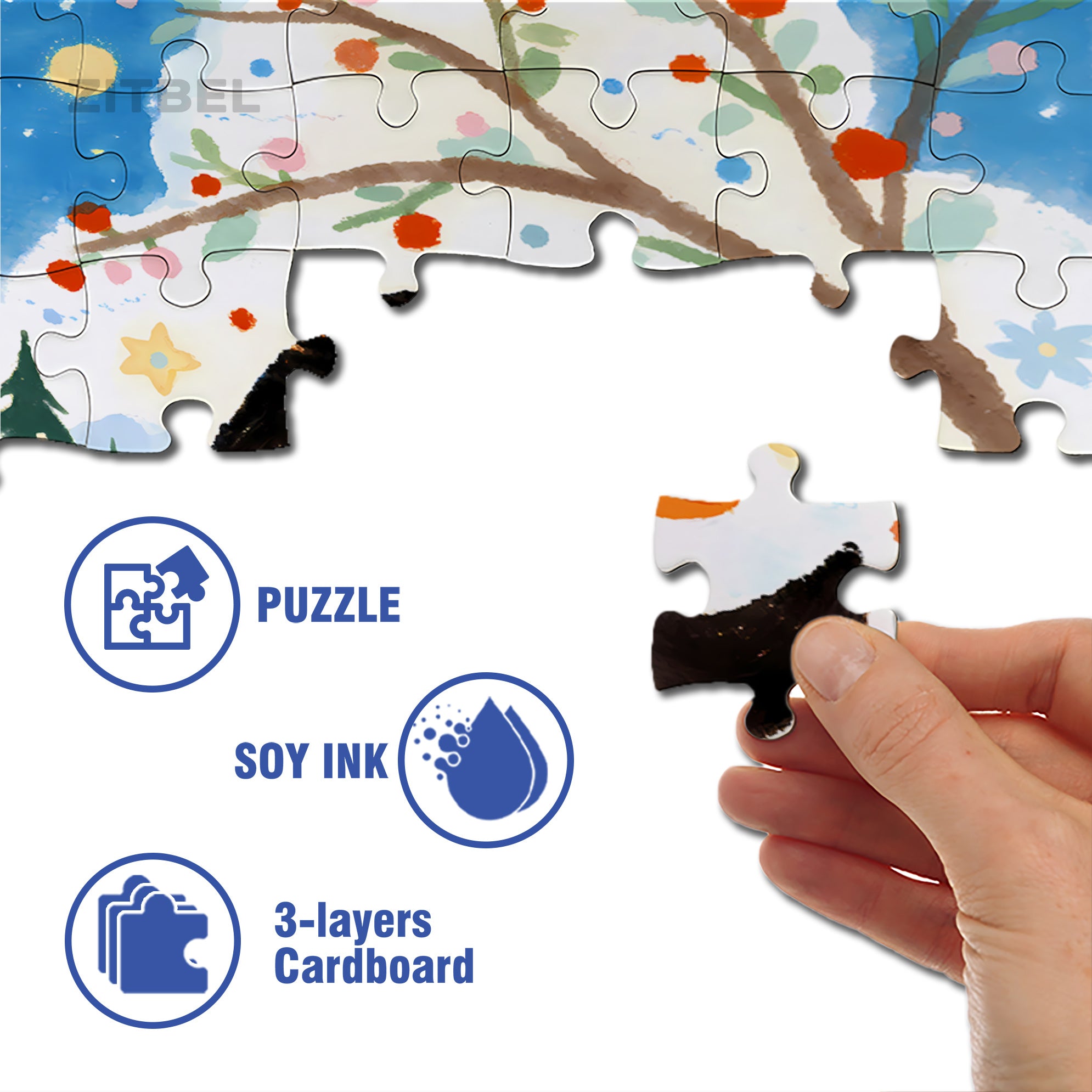 Penguin 500pcs/1000pcs Jigsaw Puzzle, Scratch-Resistant, Interactive Family Game & Brain-Boosting DIY Decor, Perfect for Halloween, Christmas & New Year Gifts, Family Puzzle Game