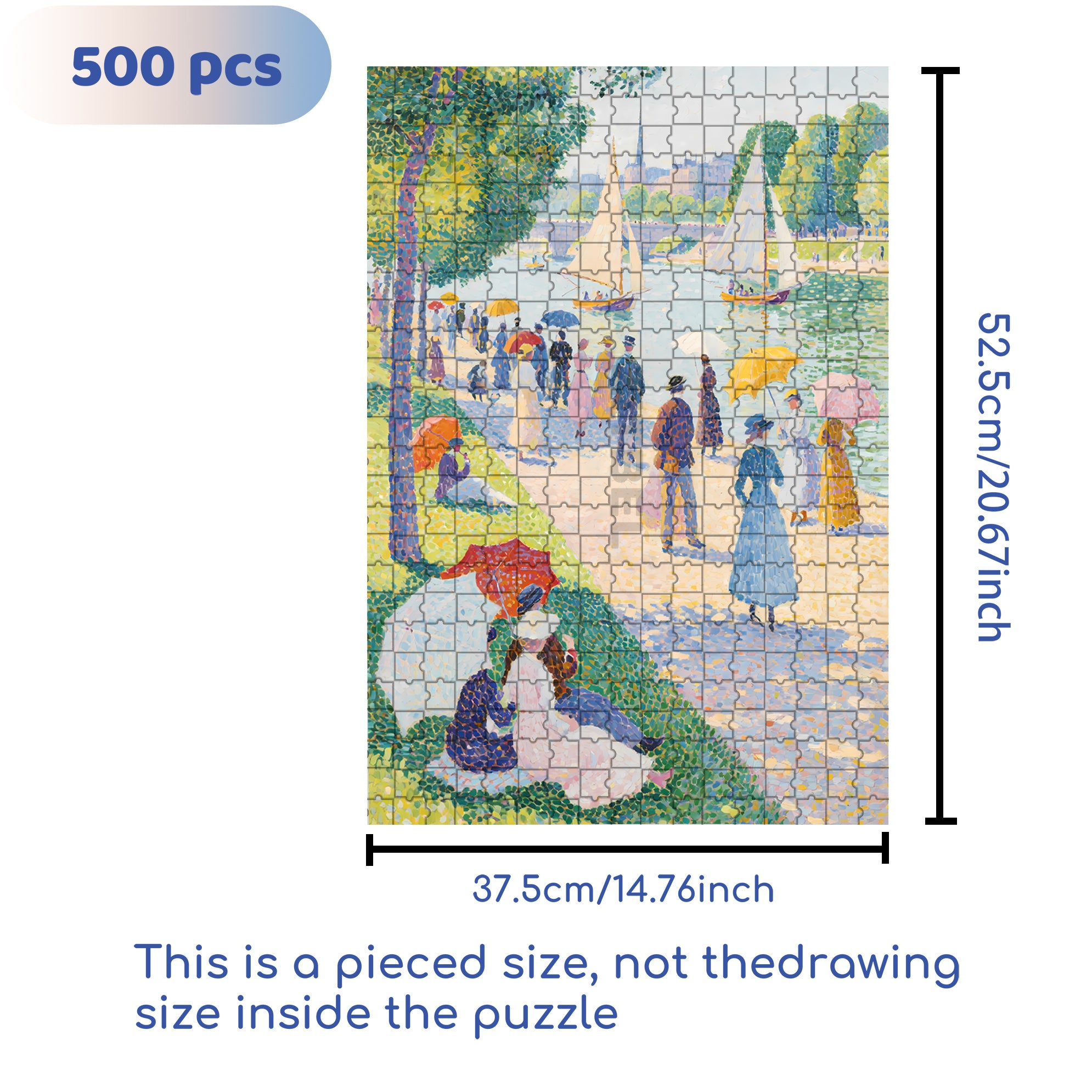 River Bank 500pcs/1000pcs Jigsaw Puzzle, Scratch-Resistant, Interactive Family Game & Brain-Boosting DIY Decor, Perfect for Halloween, Christmas & New Year Gifts, Family Puzzle Game