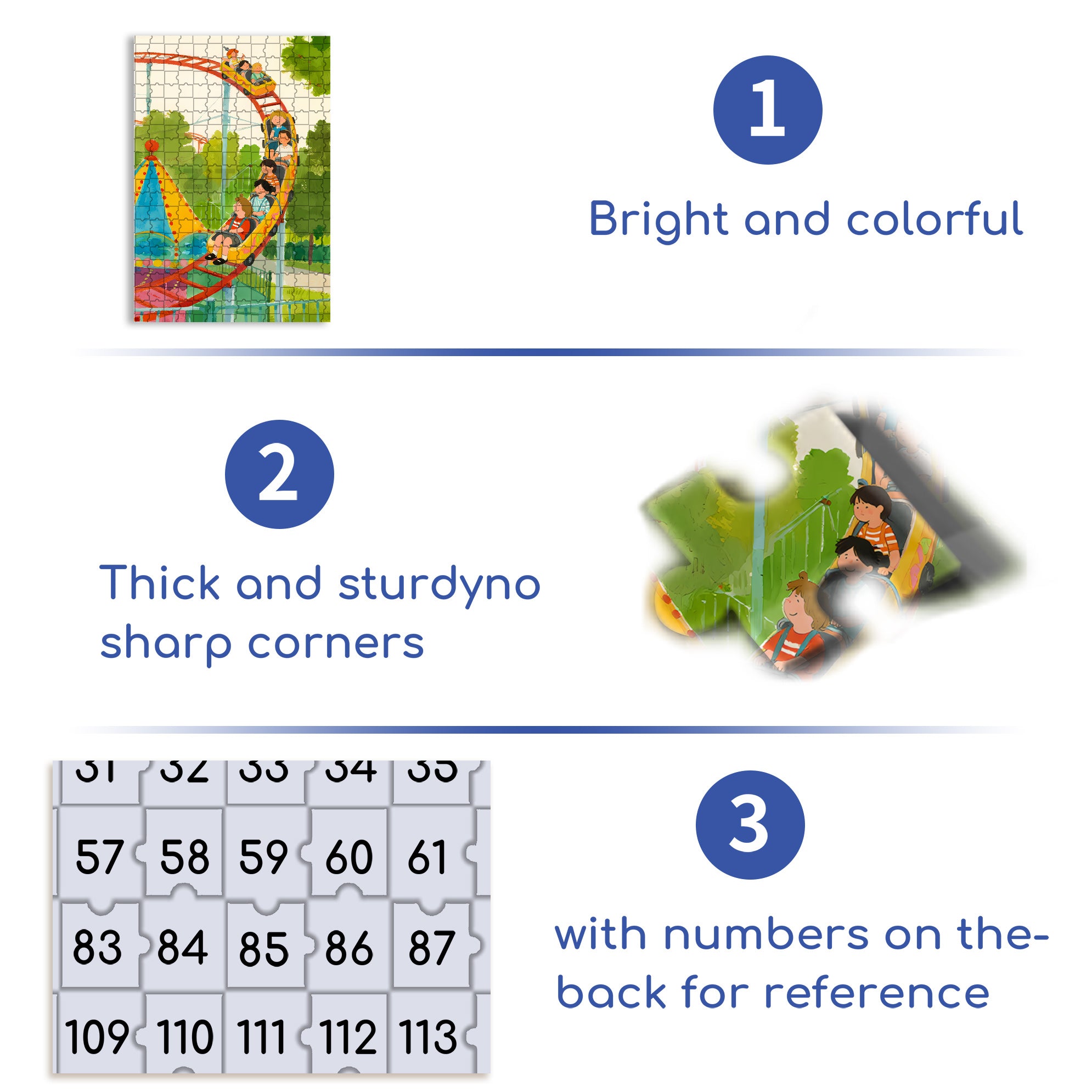 Roller Coaster 500pcs/1000pcs Jigsaw Puzzle, Scratch-Resistant, Interactive Family Game & Brain-Boosting DIY Decor, Perfect for Halloween, Christmas & New Year Gifts, Family Puzzle Game