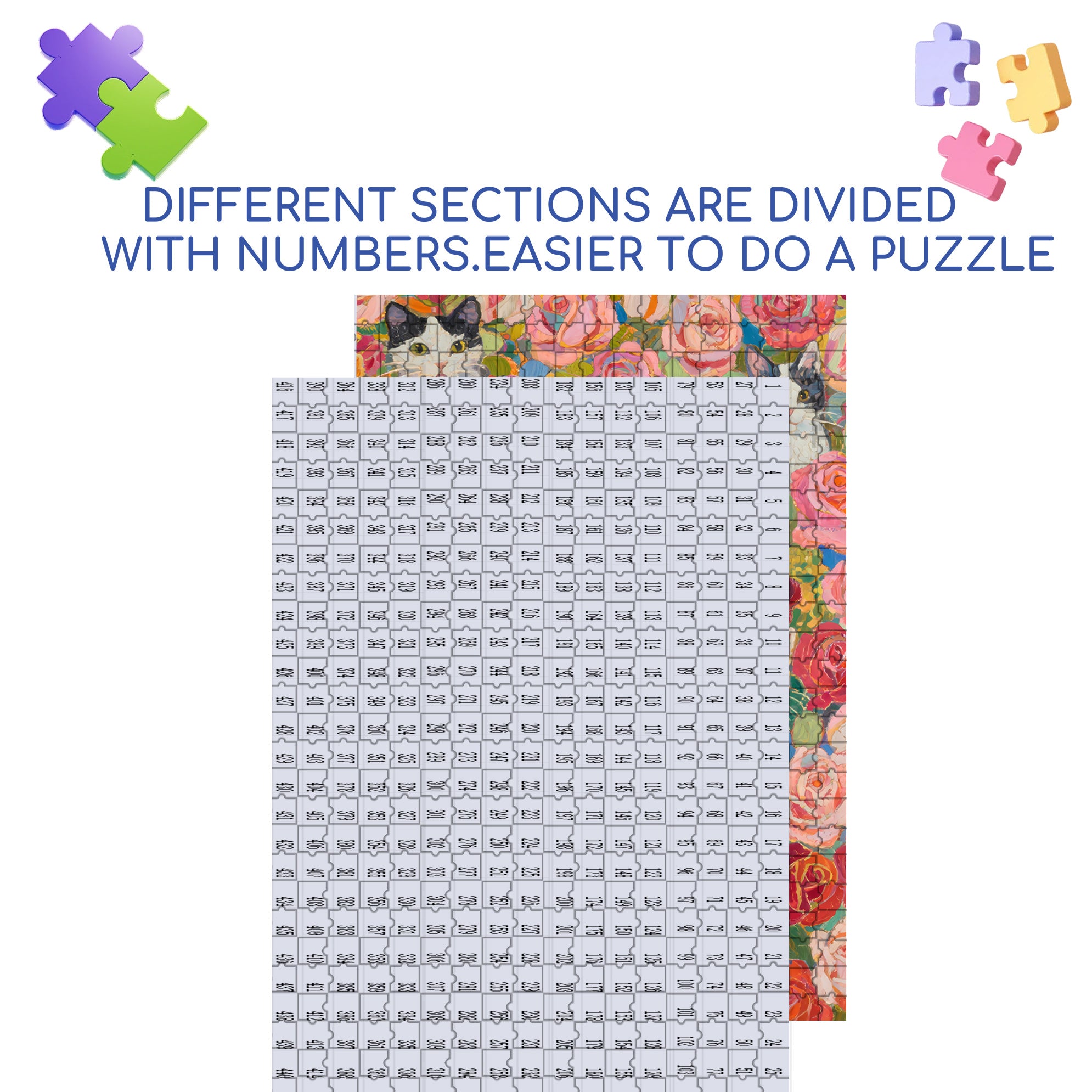 Rose Bush 500pcs/1000pcs Jigsaw Puzzle, Scratch-Resistant, Interactive Family Game & Brain-Boosting DIY Decor, Perfect for Halloween, Christmas & New Year Gifts, Family Puzzle Game