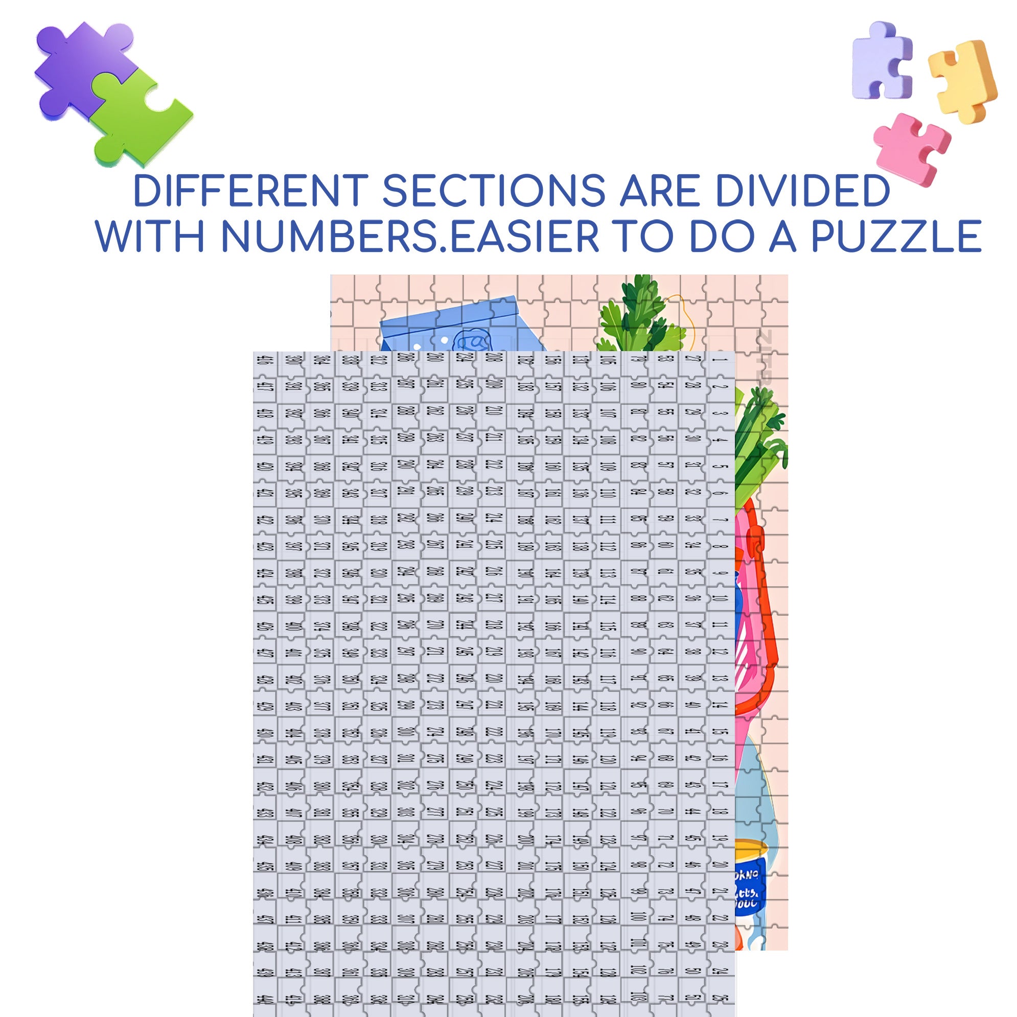 Shopping Cart 500pcs/1000pcs Jigsaw Puzzle, Scratch-Resistant, Interactive Family Game & Brain-Boosting DIY Decor, Perfect for Halloween, Christmas & New Year Gifts, Family Puzzle Game