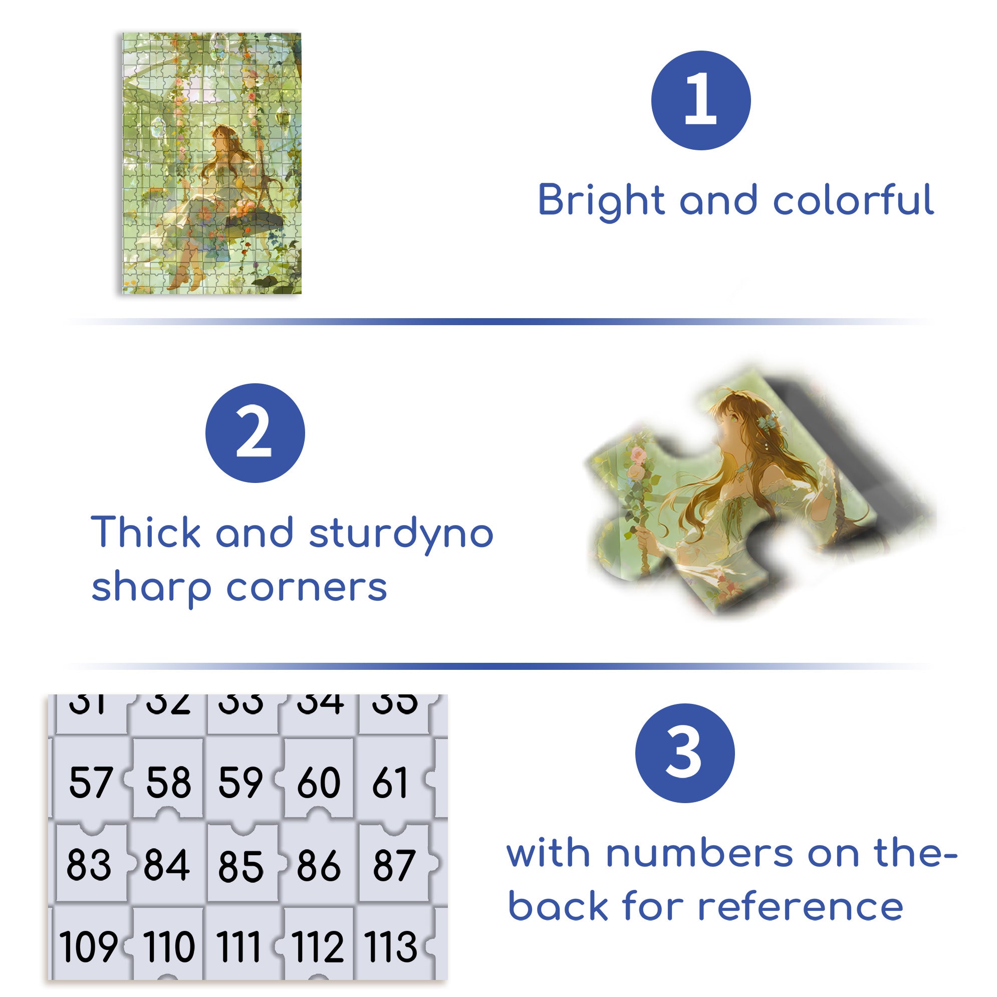 Swinging In The Sun 500pcs/1000pcs Jigsaw Puzzle, Scratch-Resistant, Interactive Family Game & Brain-Boosting DIY Decor, Perfect for Halloween, Christmas & New Year Gifts, Family Puzzle Game