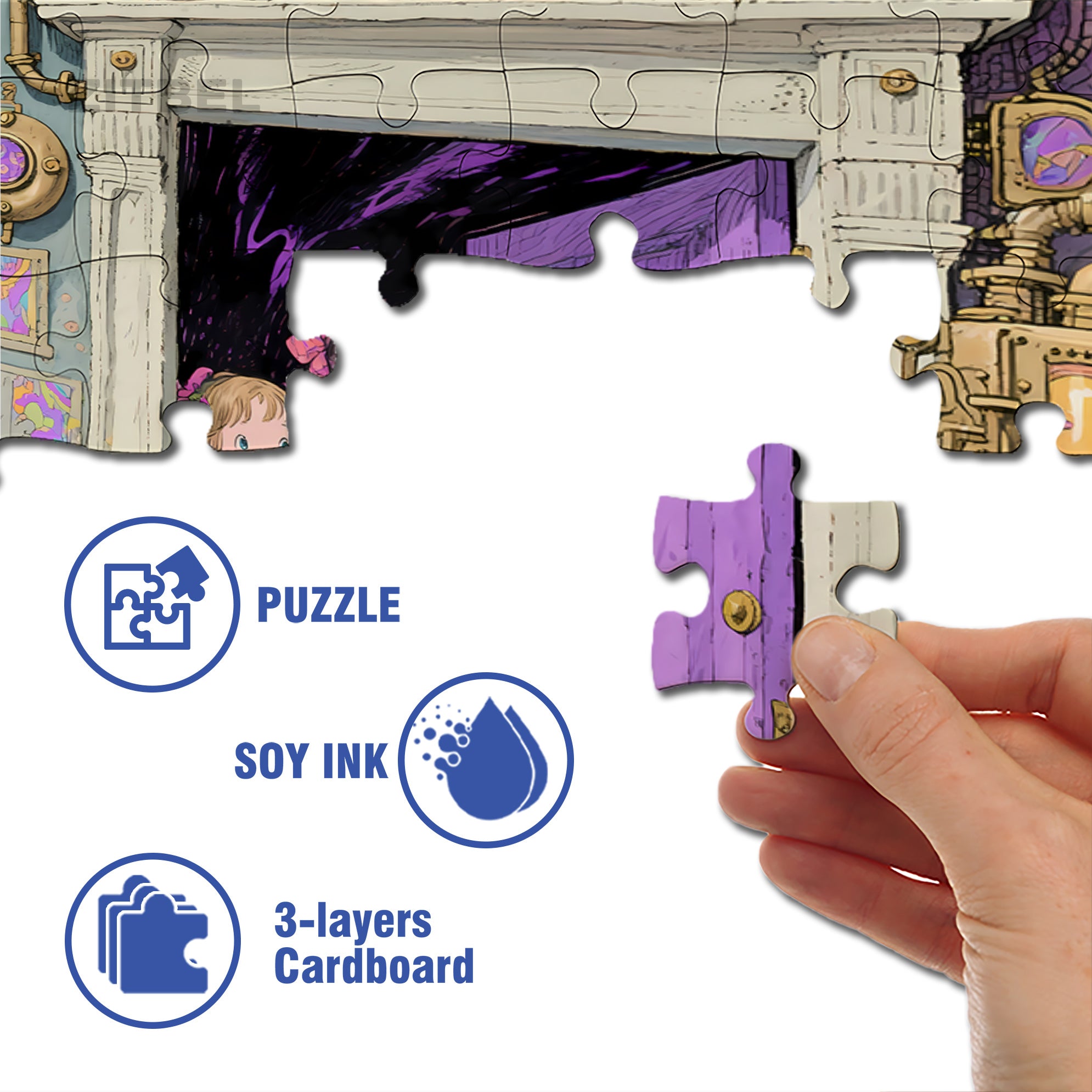 Take The First Step 500pcs/1000pcs Jigsaw Puzzle, Scratch-Resistant, Interactive Family Game & Brain-Boosting DIY Decor, Perfect for Halloween, Christmas & New Year Gifts, Family Puzzle Game