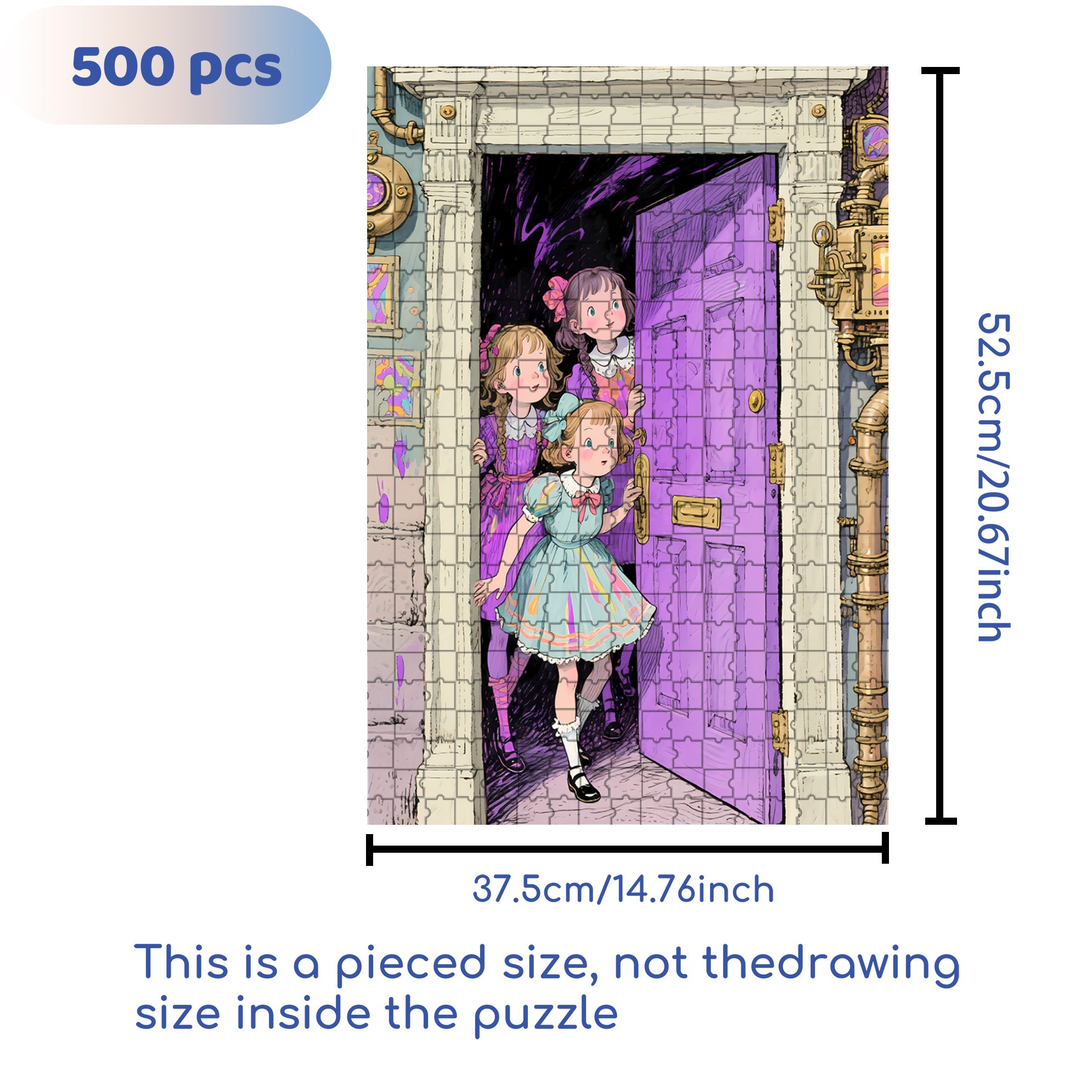Take The First Step 500pcs/1000pcs Jigsaw Puzzle, Scratch-Resistant, Interactive Family Game & Brain-Boosting DIY Decor, Perfect for Halloween, Christmas & New Year Gifts, Family Puzzle Game
