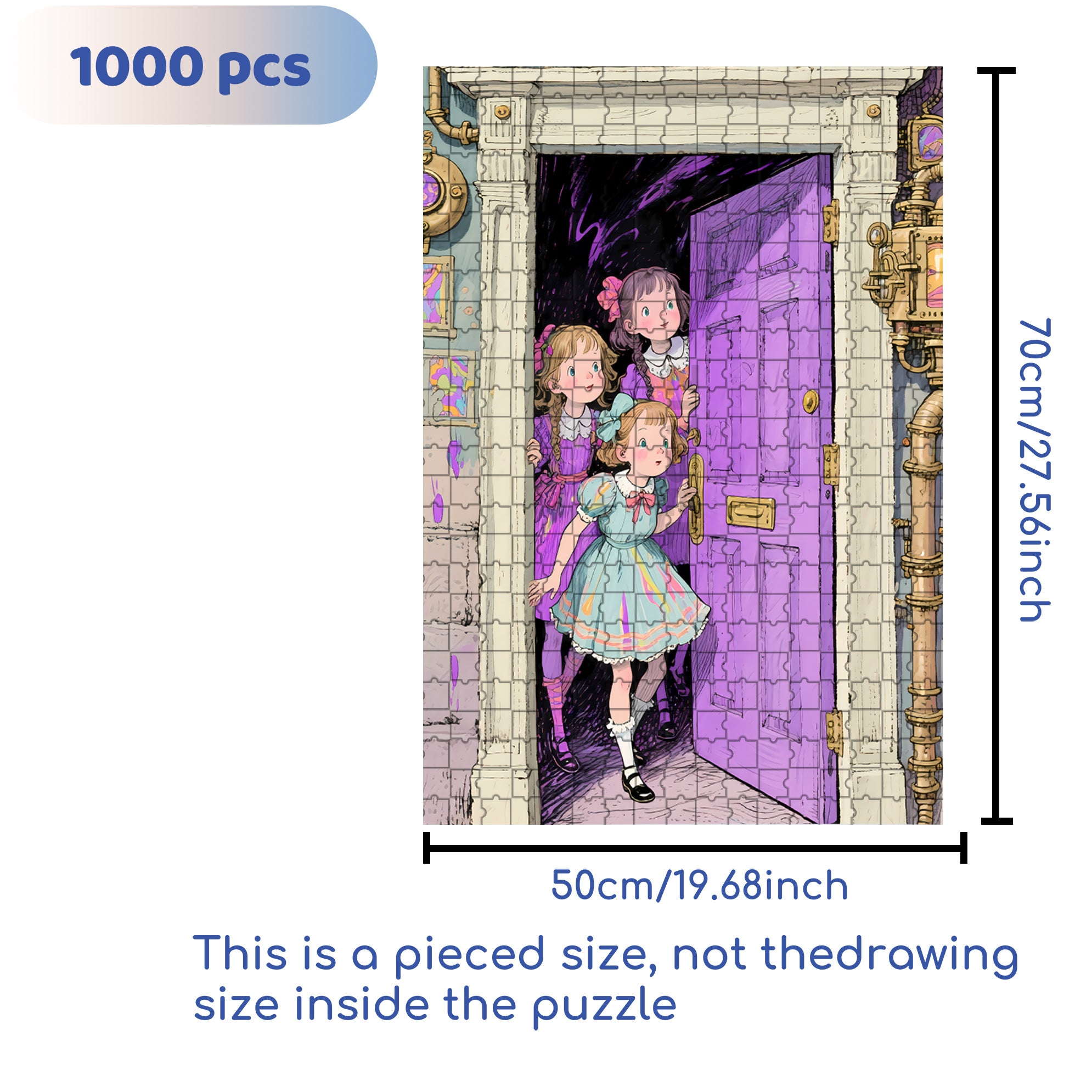 Take The First Step 500pcs/1000pcs Jigsaw Puzzle, Scratch-Resistant, Interactive Family Game & Brain-Boosting DIY Decor, Perfect for Halloween, Christmas & New Year Gifts, Family Puzzle Game