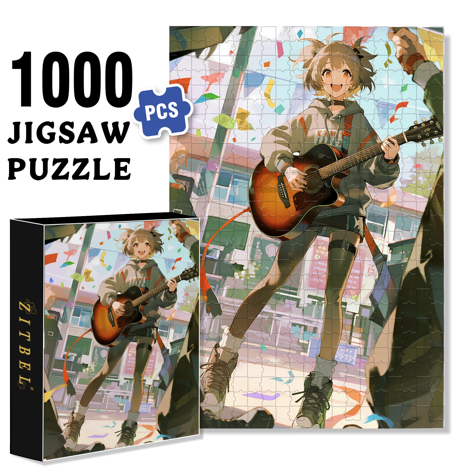 The Power Of Music 500pcs/1000pcs Jigsaw Puzzle, Scratch-Resistant, Interactive Family Game & Brain-Boosting DIY Decor, Perfect for Halloween, Christmas & New Year Gifts, Family Puzzle Game