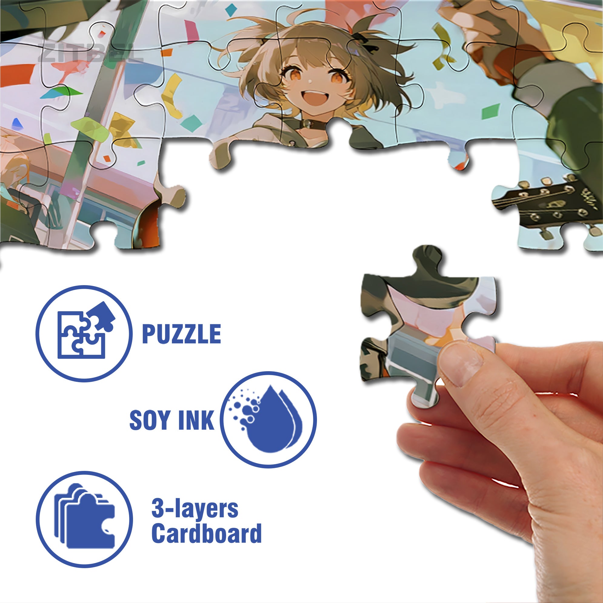 The Power Of Music 500pcs/1000pcs Jigsaw Puzzle, Scratch-Resistant, Interactive Family Game & Brain-Boosting DIY Decor, Perfect for Halloween, Christmas & New Year Gifts, Family Puzzle Game