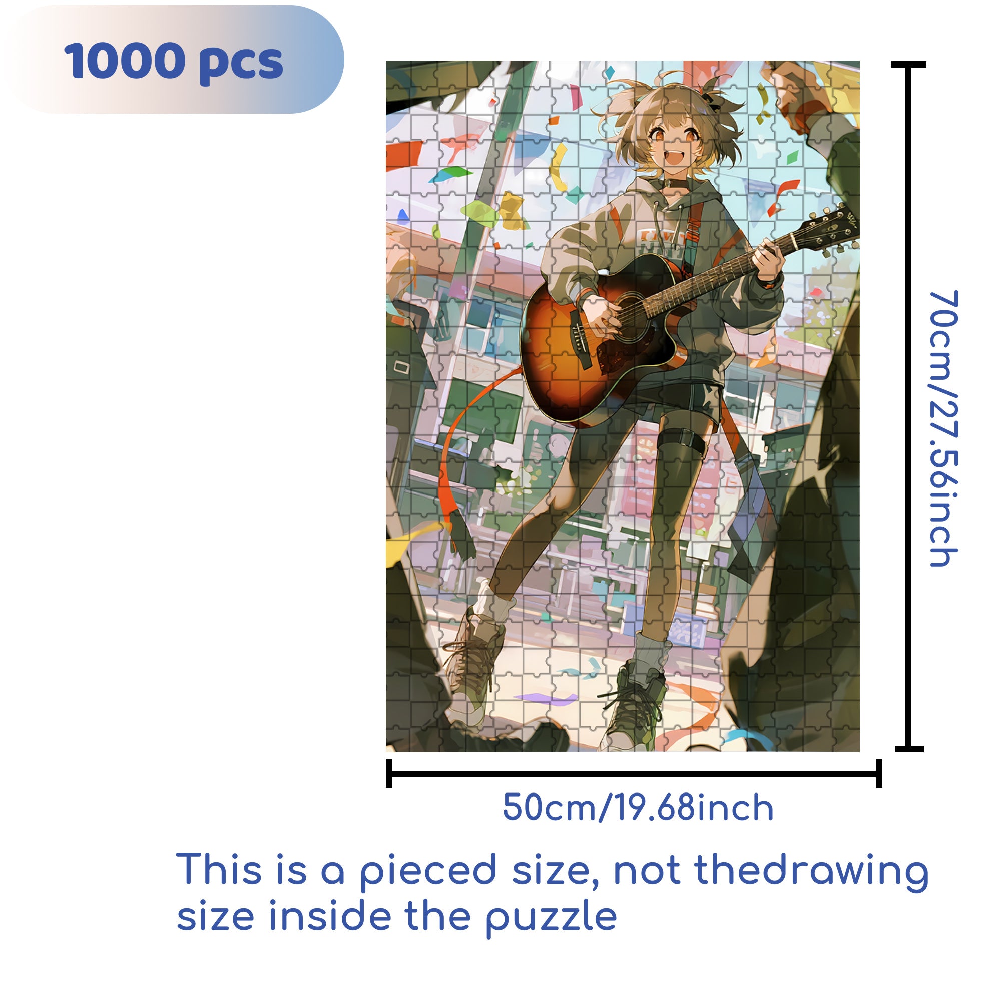 The Power Of Music 500pcs/1000pcs Jigsaw Puzzle, Scratch-Resistant, Interactive Family Game & Brain-Boosting DIY Decor, Perfect for Halloween, Christmas & New Year Gifts, Family Puzzle Game