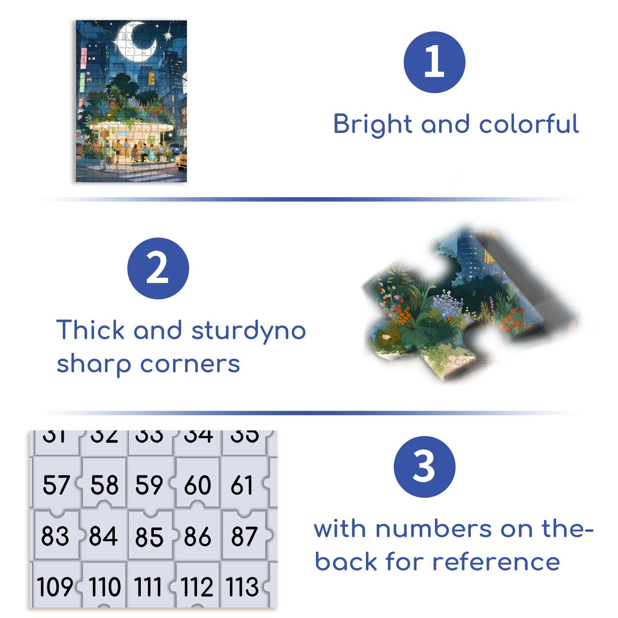 Twinkling Stars 500pcs/1000pcs Jigsaw Puzzle, Scratch-Resistant, Interactive Family Game & Brain-Boosting DIY Decor, Perfect for Halloween, Christmas & New Year Gifts, Family Puzzle Game