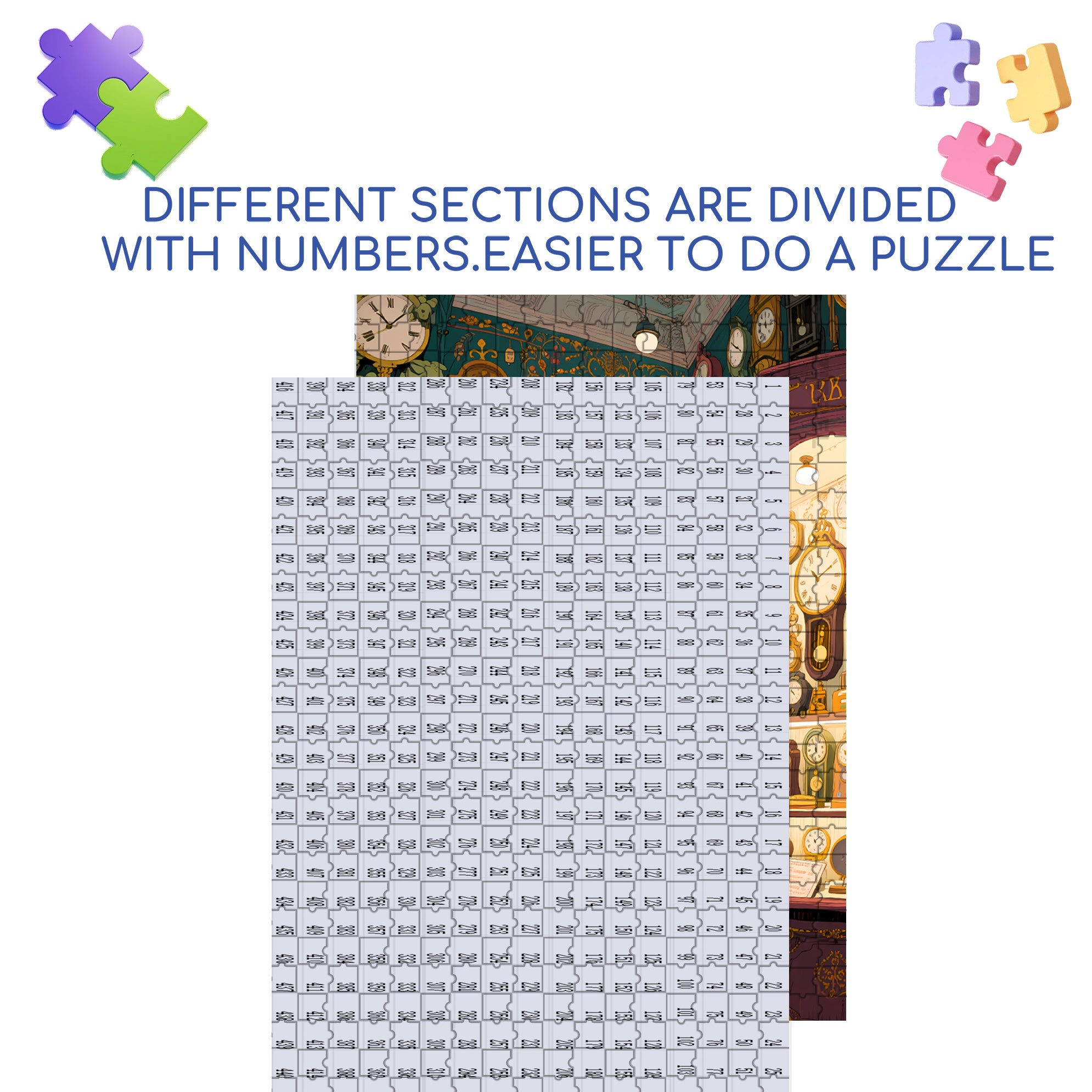 Watch Shop 500pcs/1000pcs Jigsaw Puzzle, Scratch-Resistant, Interactive Family Game & Brain-Boosting DIY Decor, Perfect for Halloween, Christmas & New Year Gifts, Family Puzzle Game