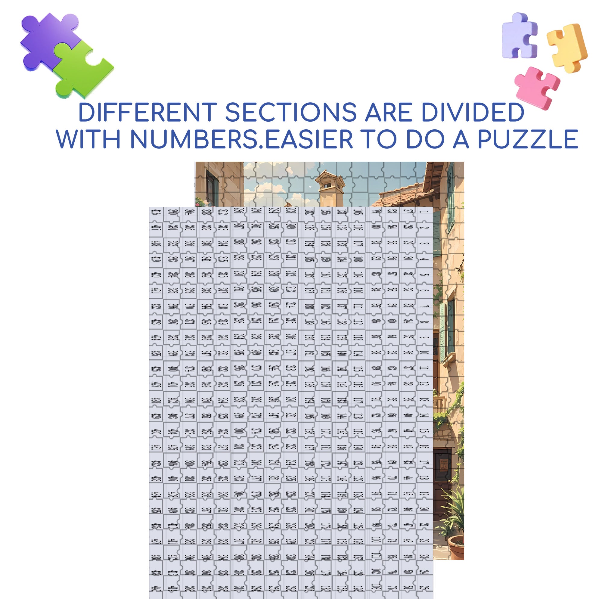 AncientNeighborhood 500pcs/1000pcs Jigsaw Puzzle, Scratch-Resistant, Interactive Family Game & Brain-Boosting DIY Decor, Perfect for Halloween, Christmas & New Year Gifts, Family Puzzle Game