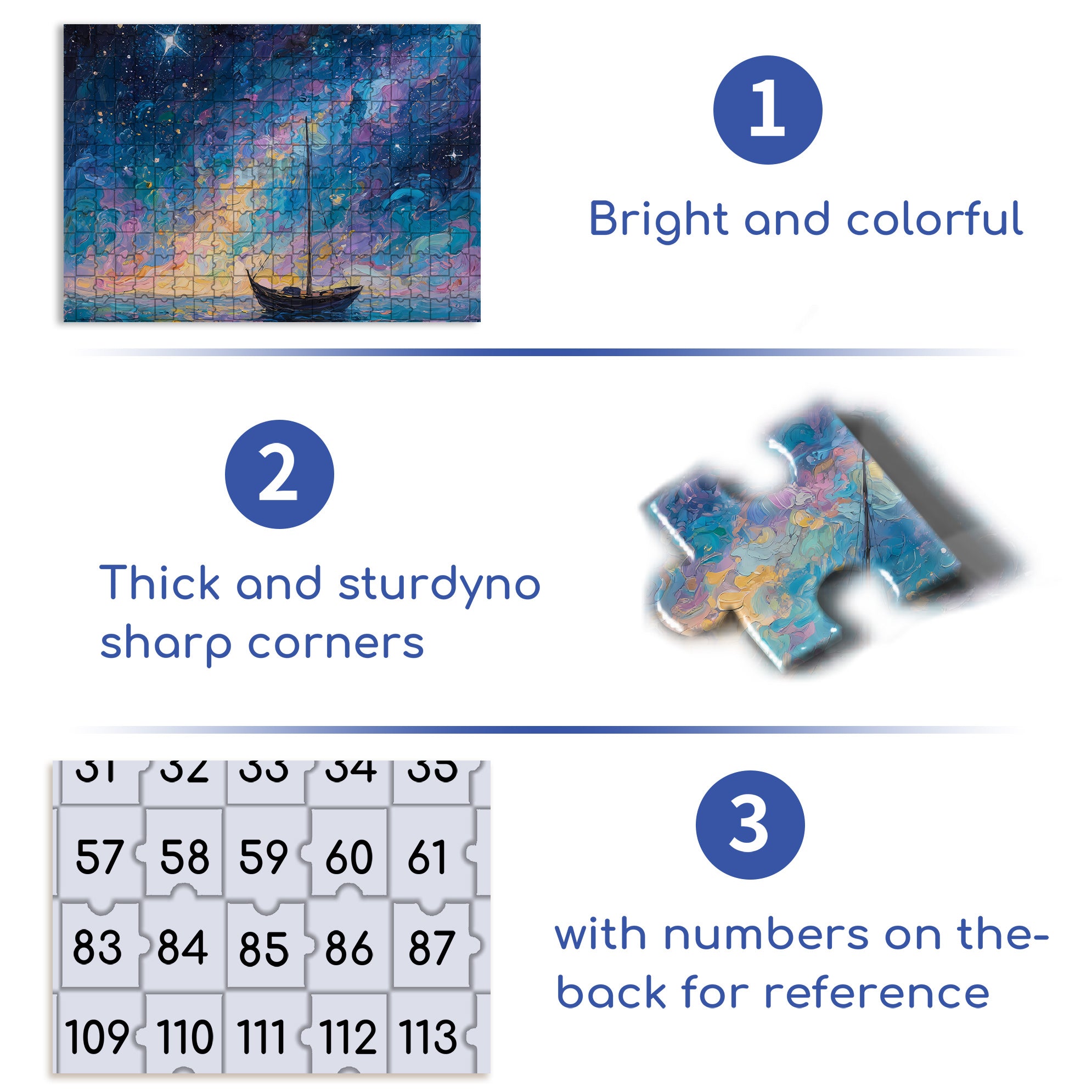 Brilliant Starry Sky 500pcs/1000pcs Jigsaw Puzzle, Scratch-Resistant, Interactive Family Game & Brain-Boosting DIY Decor, Perfect for Halloween, Christmas & New Year Gifts, Family Puzzle Game