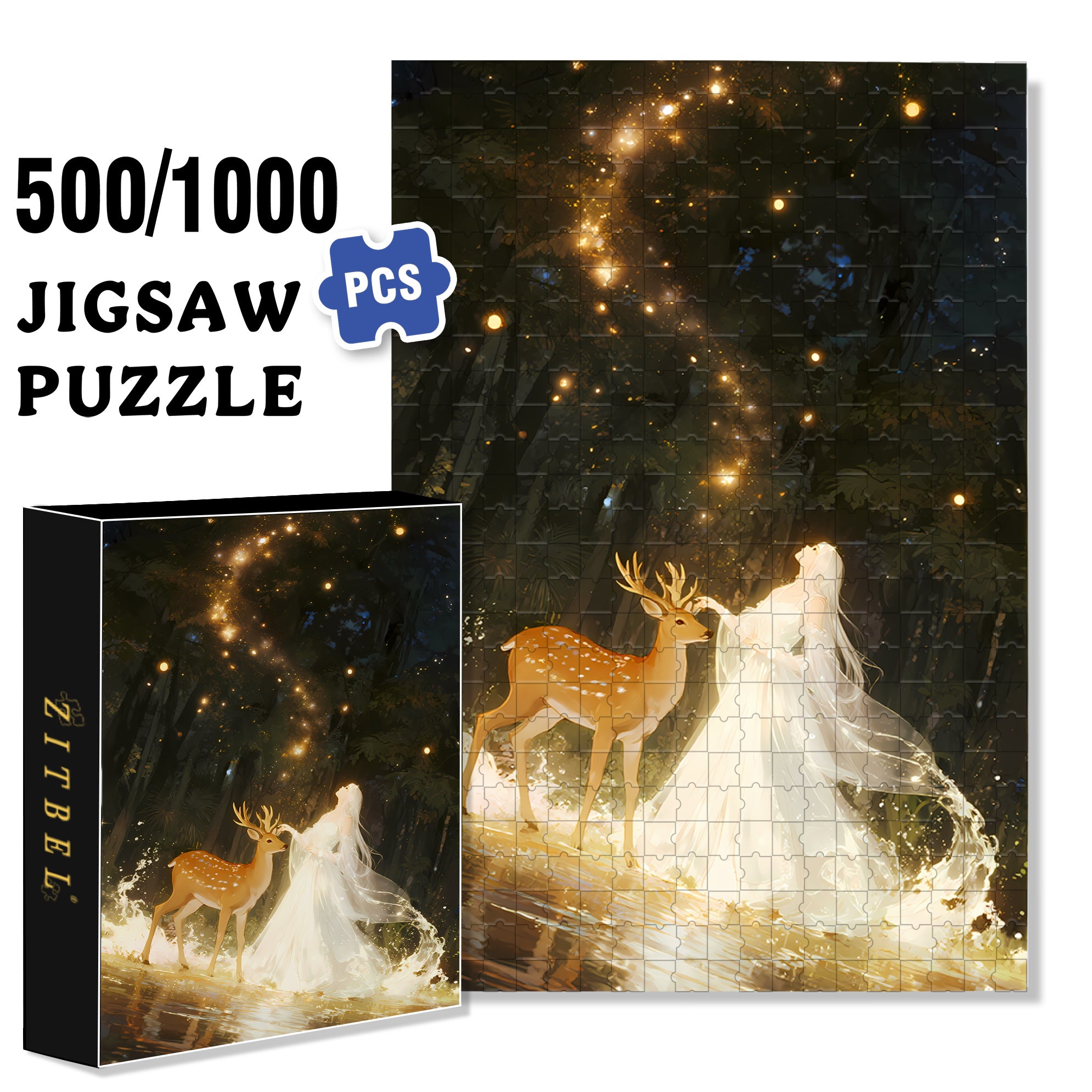 Brilliant 500pcs/1000pcs Jigsaw Puzzle, Scratch-Resistant, Interactive Family Game & Brain-Boosting DIY Decor, Perfect for Halloween, Christmas & New Year Gifts, Family Puzzle Game