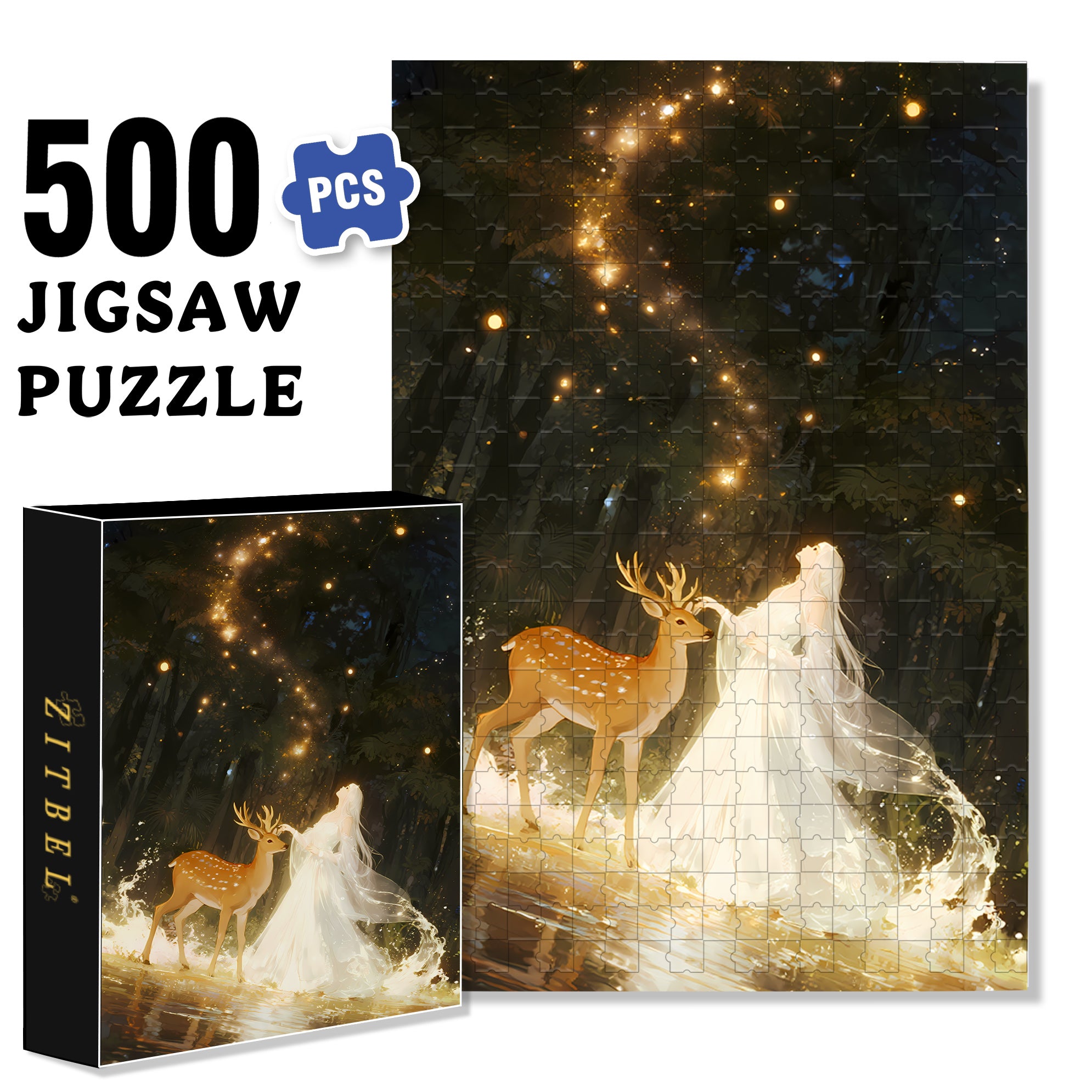 Brilliant 500pcs/1000pcs Jigsaw Puzzle, Scratch-Resistant, Interactive Family Game & Brain-Boosting DIY Decor, Perfect for Halloween, Christmas & New Year Gifts, Family Puzzle Game