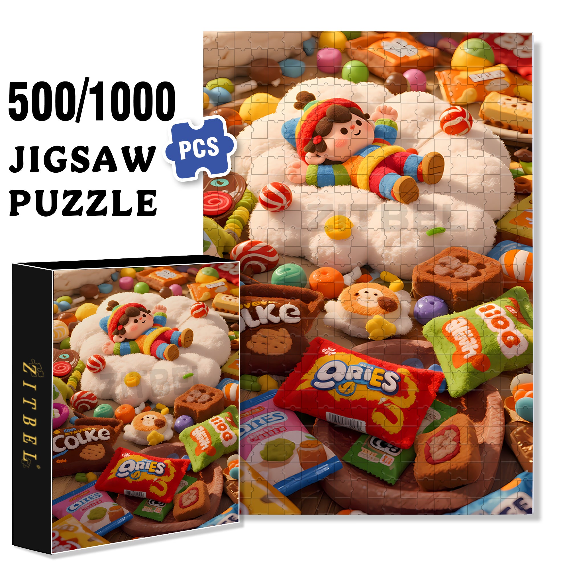 Comfortable 500pcs/1000pcs Jigsaw Puzzle, Scratch-Resistant, Interactive Family Game & Brain-Boosting DIY Decor, Perfect for Halloween, Christmas & New Year Gifts, Family Puzzle Game