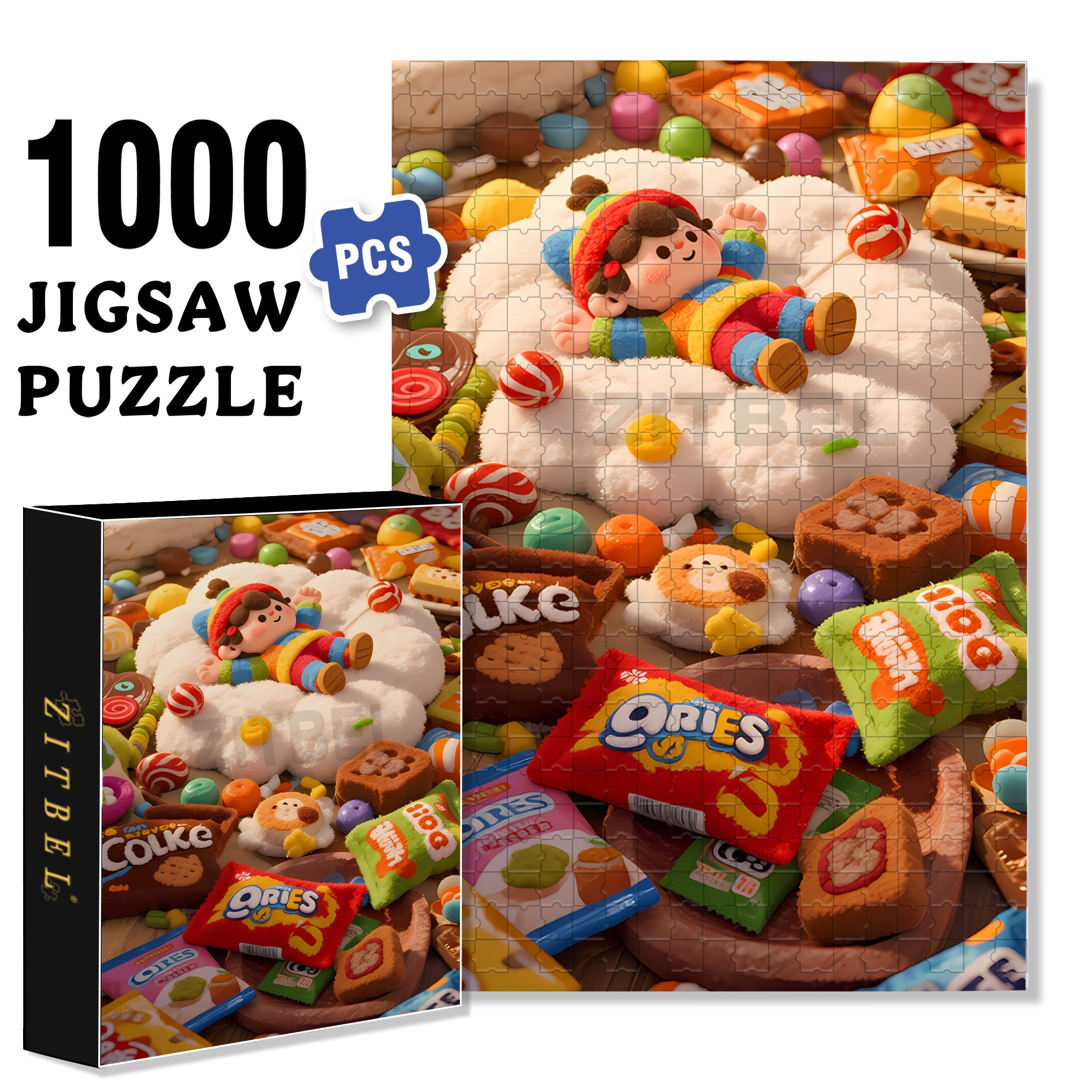 Comfortable 500pcs/1000pcs Jigsaw Puzzle, Scratch-Resistant, Interactive Family Game & Brain-Boosting DIY Decor, Perfect for Halloween, Christmas & New Year Gifts, Family Puzzle Game