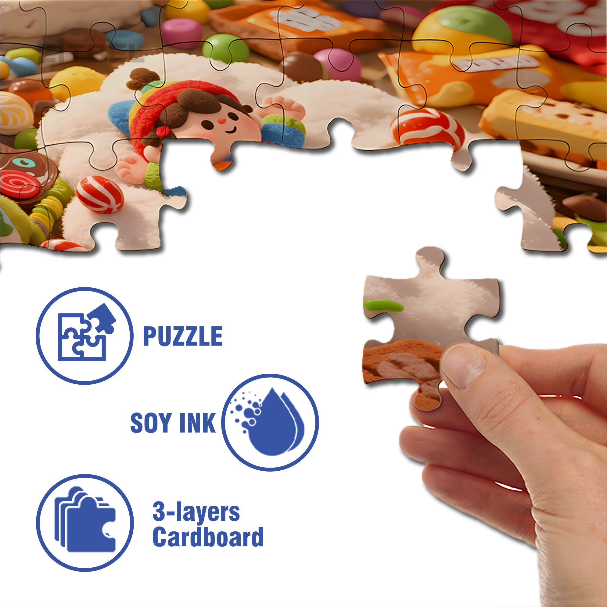 Comfortable 500pcs/1000pcs Jigsaw Puzzle, Scratch-Resistant, Interactive Family Game & Brain-Boosting DIY Decor, Perfect for Halloween, Christmas & New Year Gifts, Family Puzzle Game