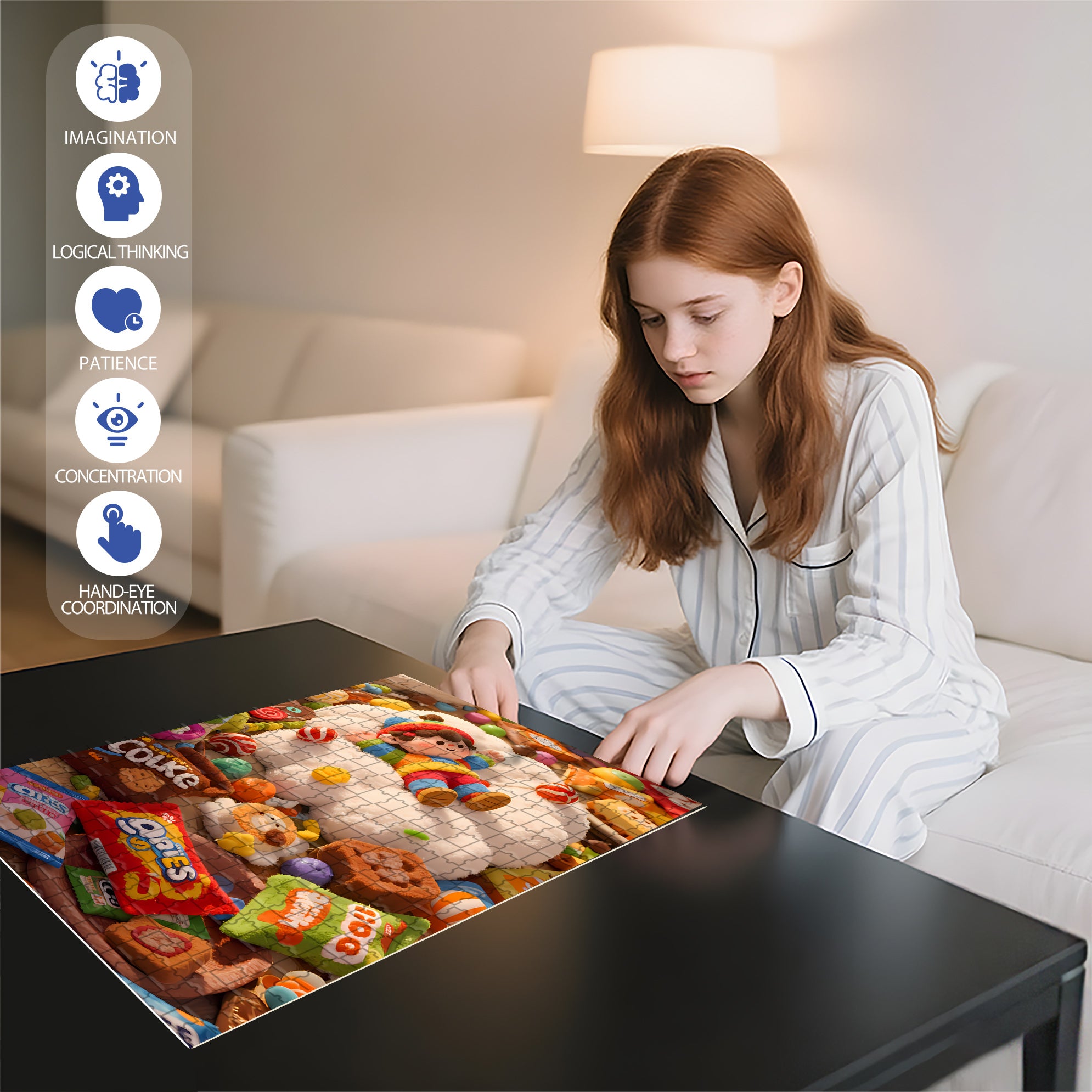 Comfortable 500pcs/1000pcs Jigsaw Puzzle, Scratch-Resistant, Interactive Family Game & Brain-Boosting DIY Decor, Perfect for Halloween, Christmas & New Year Gifts, Family Puzzle Game
