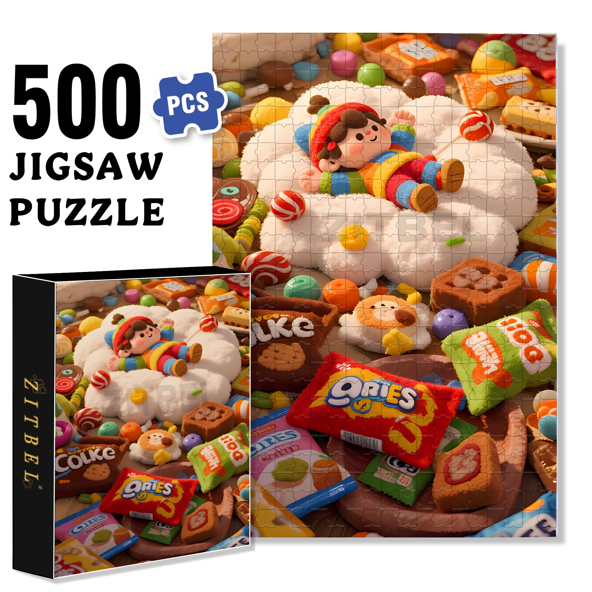 Comfortable 500pcs/1000pcs Jigsaw Puzzle, Scratch-Resistant, Interactive Family Game & Brain-Boosting DIY Decor, Perfect for Halloween, Christmas & New Year Gifts, Family Puzzle Game