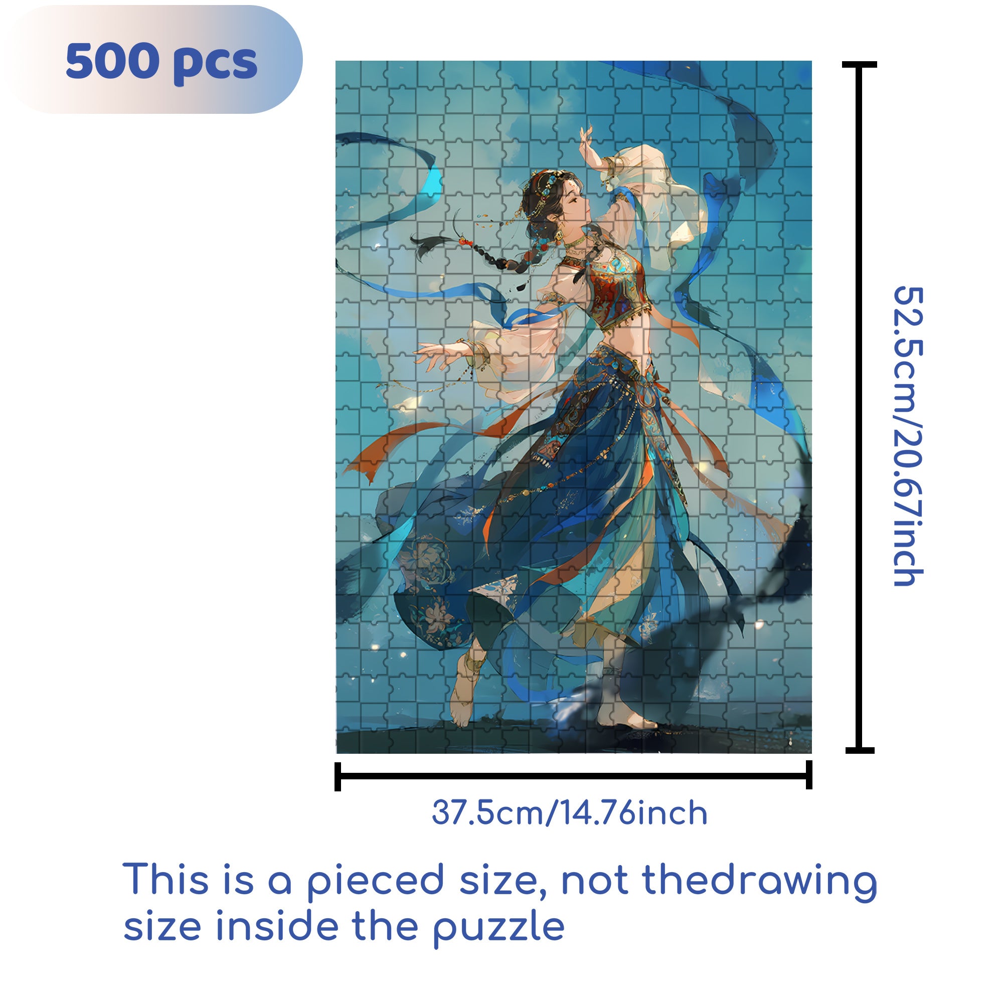 Dance 500pcs/1000pcs Jigsaw Puzzle, Scratch-Resistant, Interactive Family Game & Brain-Boosting DIY Decor, Perfect for Halloween, Christmas & New Year Gifts, Family Puzzle Game
