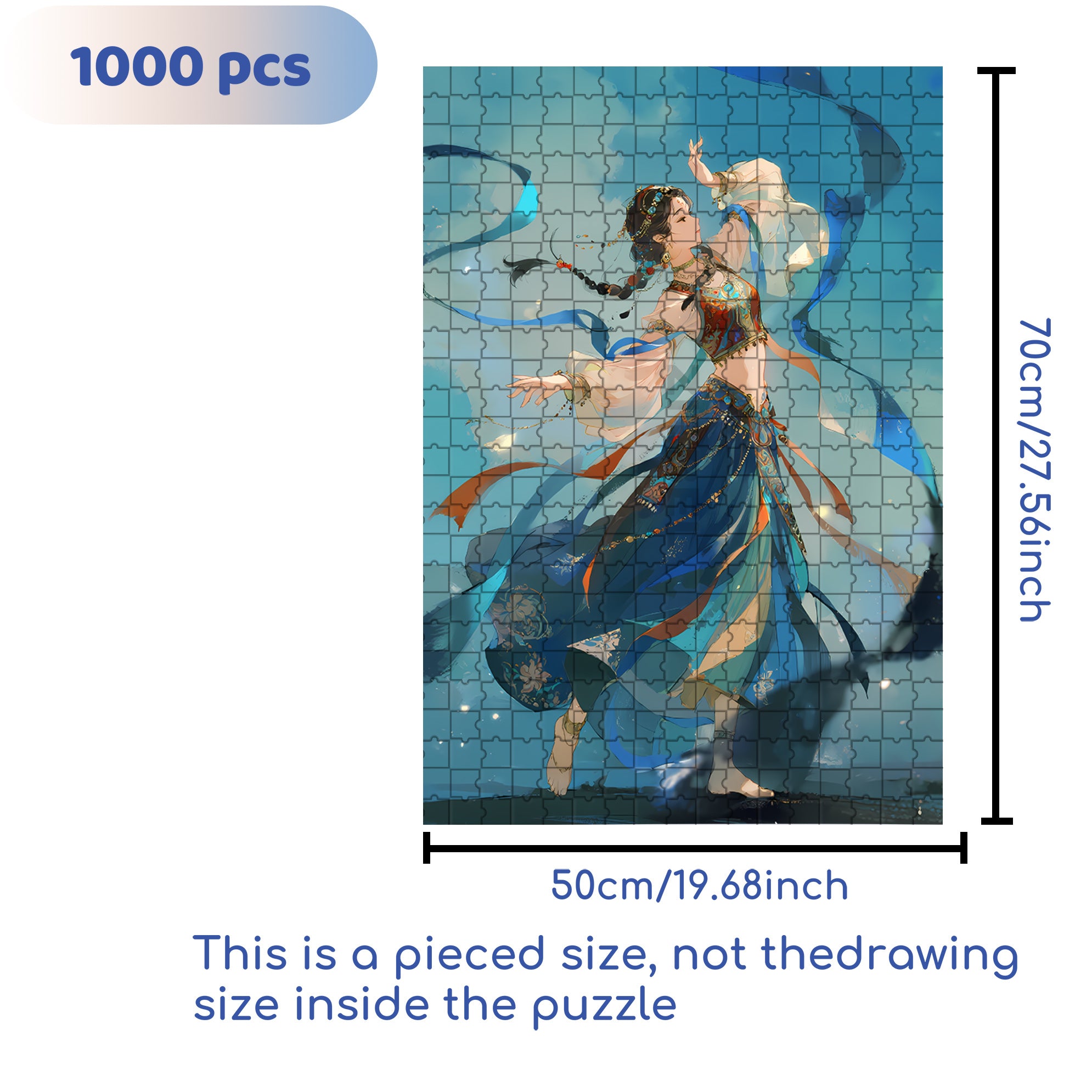Dance 500pcs/1000pcs Jigsaw Puzzle, Scratch-Resistant, Interactive Family Game & Brain-Boosting DIY Decor, Perfect for Halloween, Christmas & New Year Gifts, Family Puzzle Game