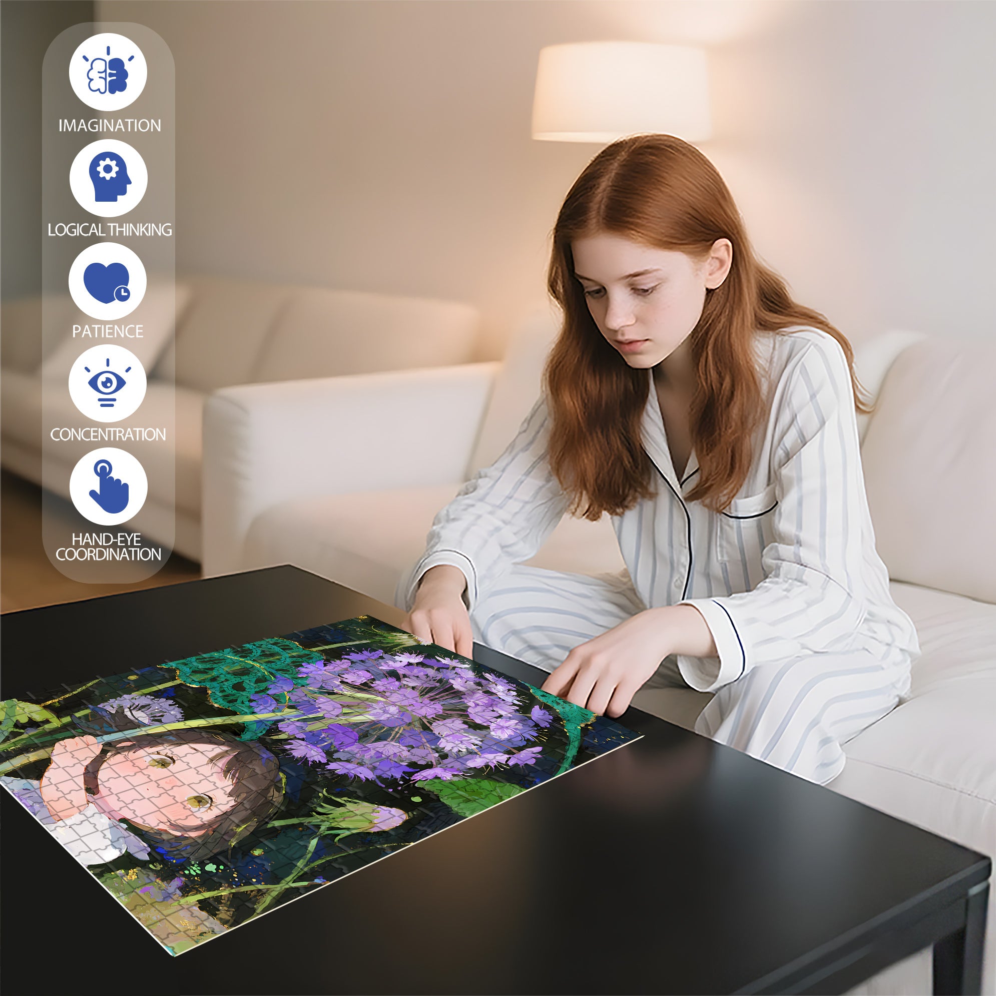 Dandelion 500pcs/1000pcs Jigsaw Puzzle, Scratch-Resistant, Interactive Family Game & Brain-Boosting DIY Decor, Perfect for Halloween, Christmas & New Year Gifts, Family Puzzle Game