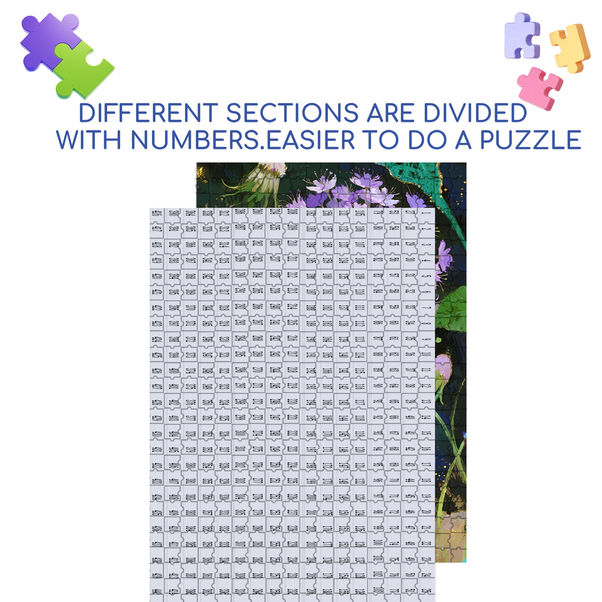Dandelion 500pcs/1000pcs Jigsaw Puzzle, Scratch-Resistant, Interactive Family Game & Brain-Boosting DIY Decor, Perfect for Halloween, Christmas & New Year Gifts, Family Puzzle Game