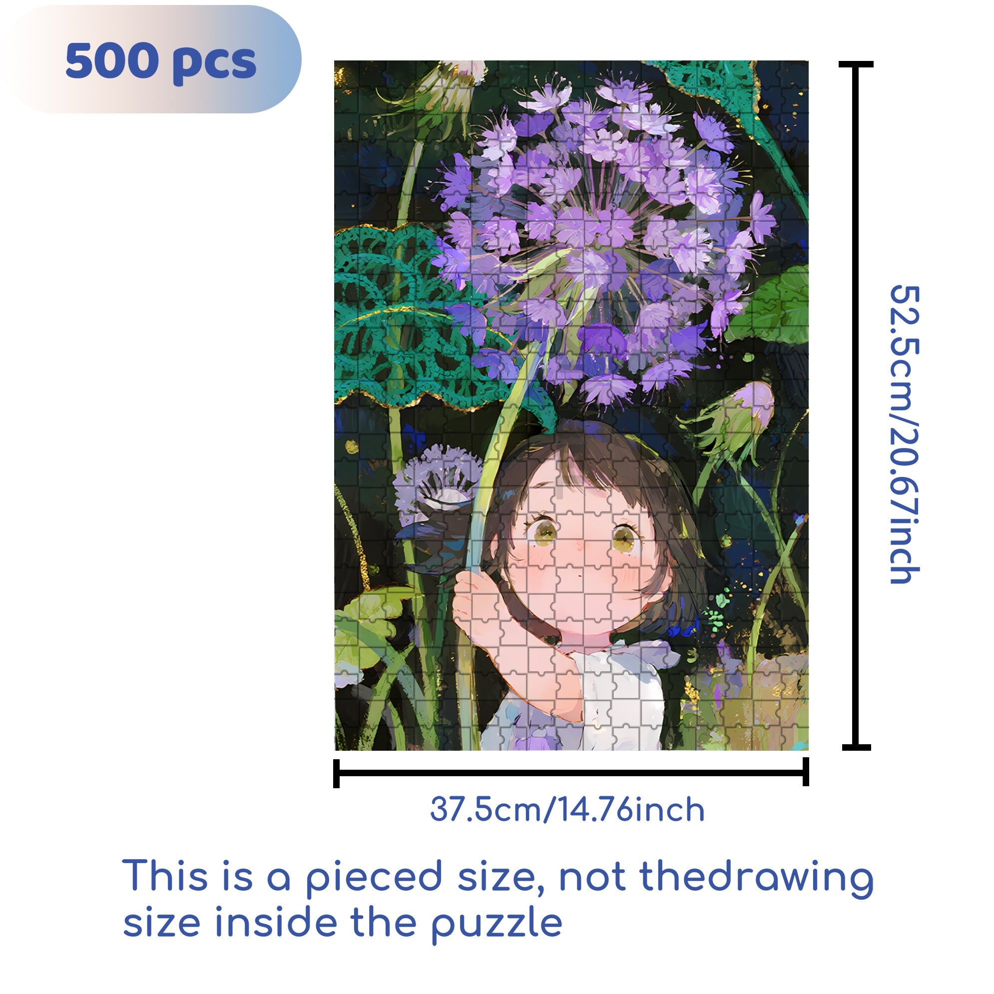 Dandelion 500pcs/1000pcs Jigsaw Puzzle, Scratch-Resistant, Interactive Family Game & Brain-Boosting DIY Decor, Perfect for Halloween, Christmas & New Year Gifts, Family Puzzle Game