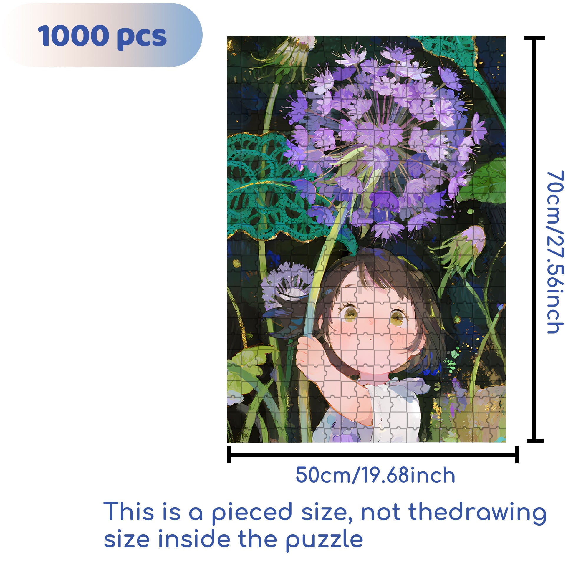 Dandelion 500pcs/1000pcs Jigsaw Puzzle, Scratch-Resistant, Interactive Family Game & Brain-Boosting DIY Decor, Perfect for Halloween, Christmas & New Year Gifts, Family Puzzle Game