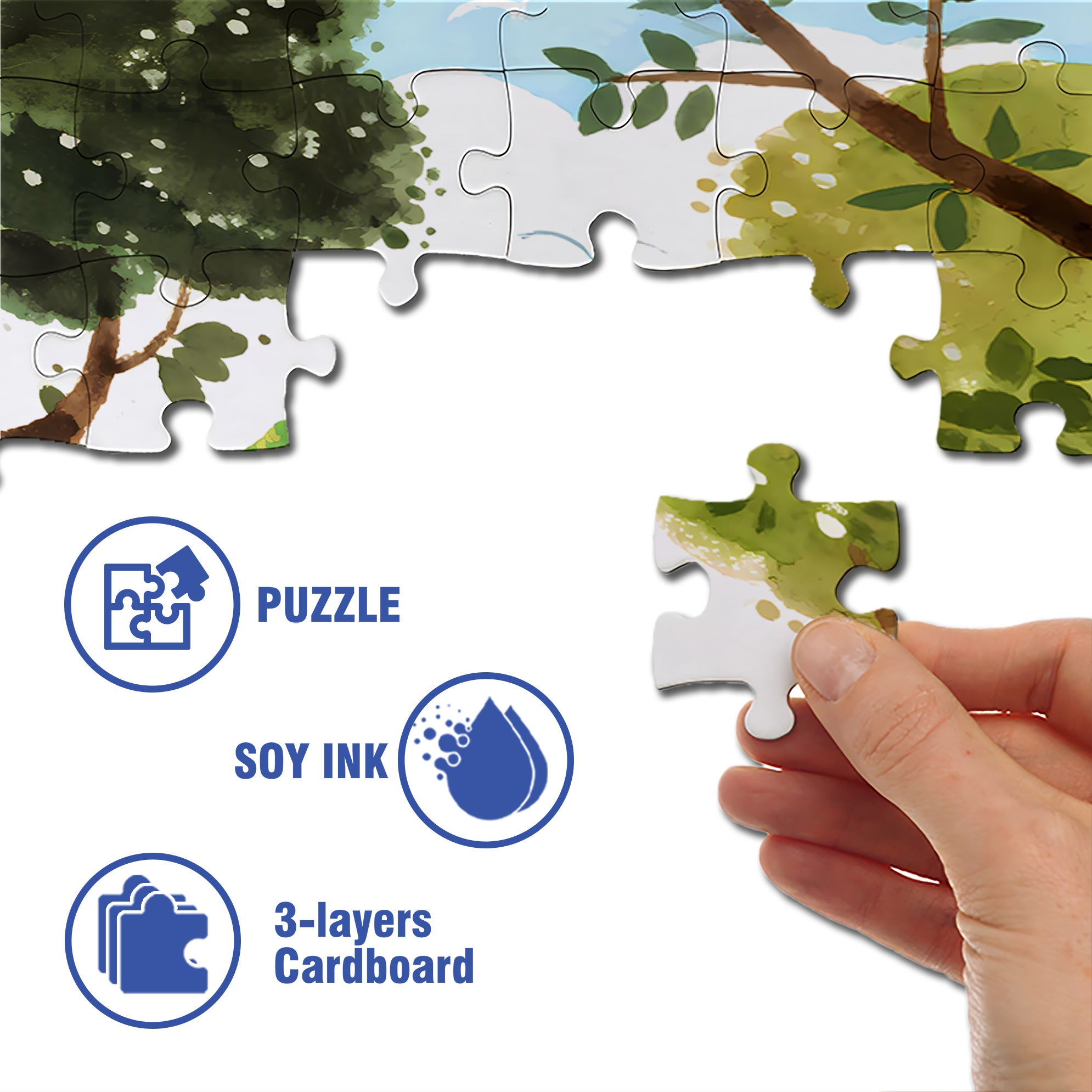 Dinosaurs And Me 500pcs/1000pcs Jigsaw Puzzle, Scratch-Resistant, Interactive Family Game & Brain-Boosting DIY Decor, Perfect for Halloween, Christmas & New Year Gifts, Family Puzzle Game